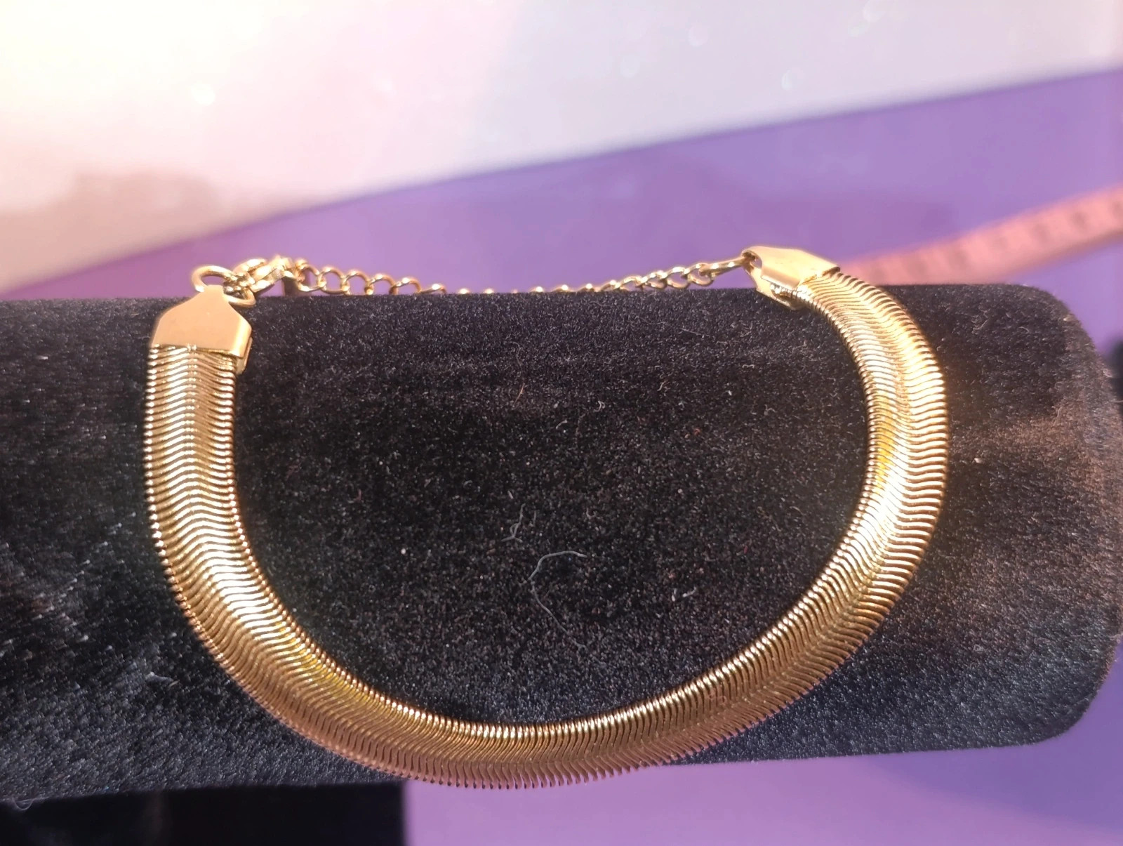 Pulsera acero dorado diseño espigas anchas 20 cms – pulseras – taille Taille unique 2