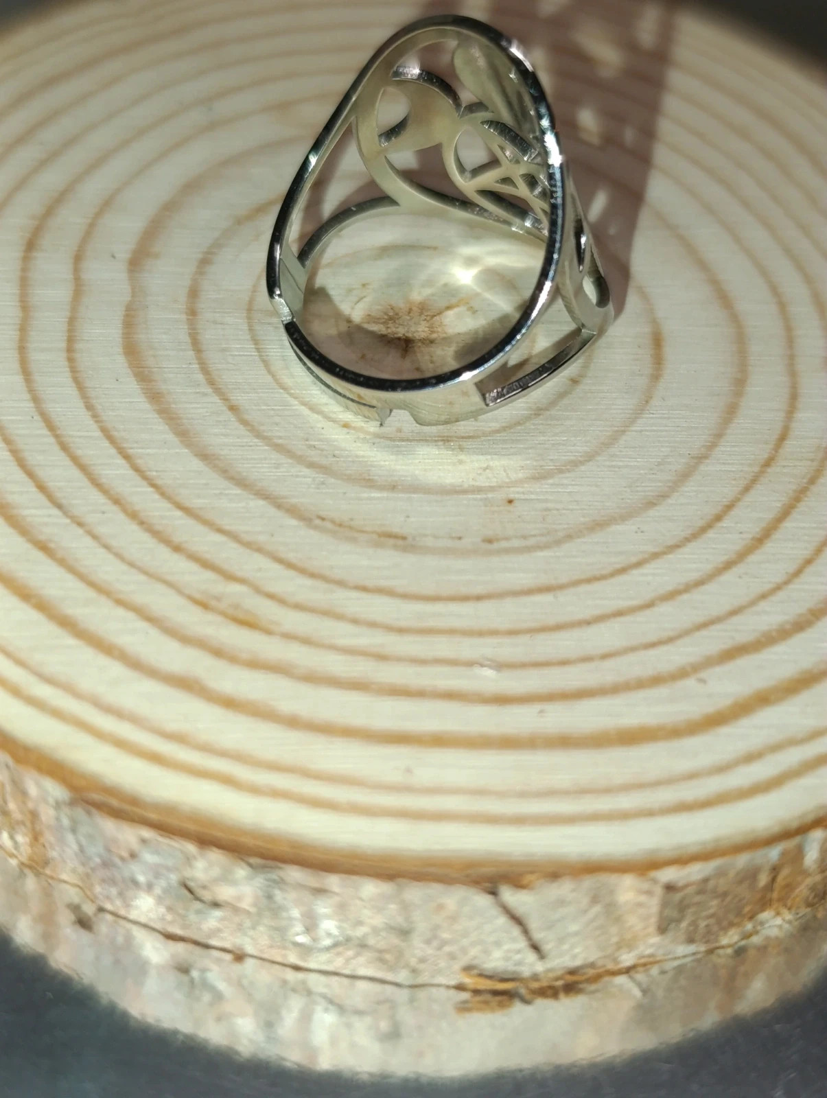 Anillo ajustable acero plateado Estrella 5 puntas talla 7.5 – anillos – taille 46 2