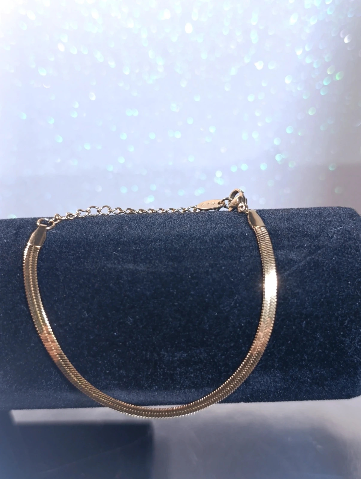 Pulsera Cadena de Espiga acero laminado dorado 10cms – pulsera 2