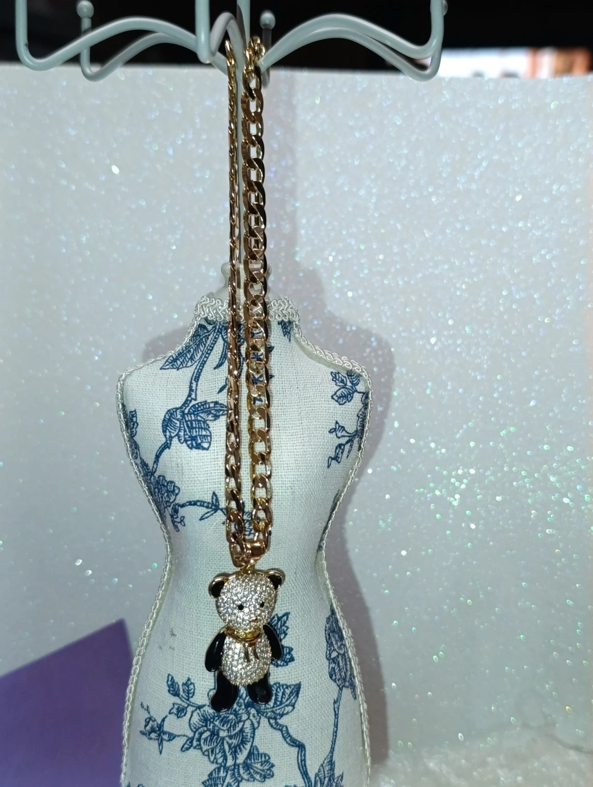Collar cadena cubana con Oso Oro laminado XP 56 cms – Xuping – taille Taille unique 4
