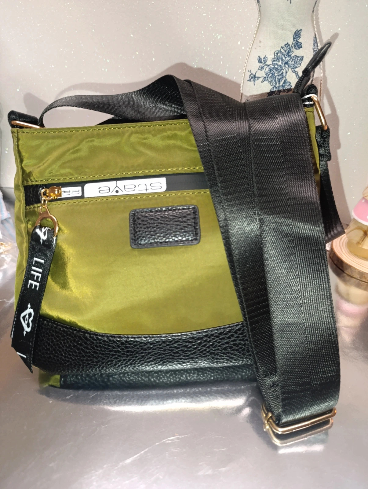 Bolso de hombro verde y negro Life Style Dovama Jagas – Dovama Jagas – taille Taille unique 2