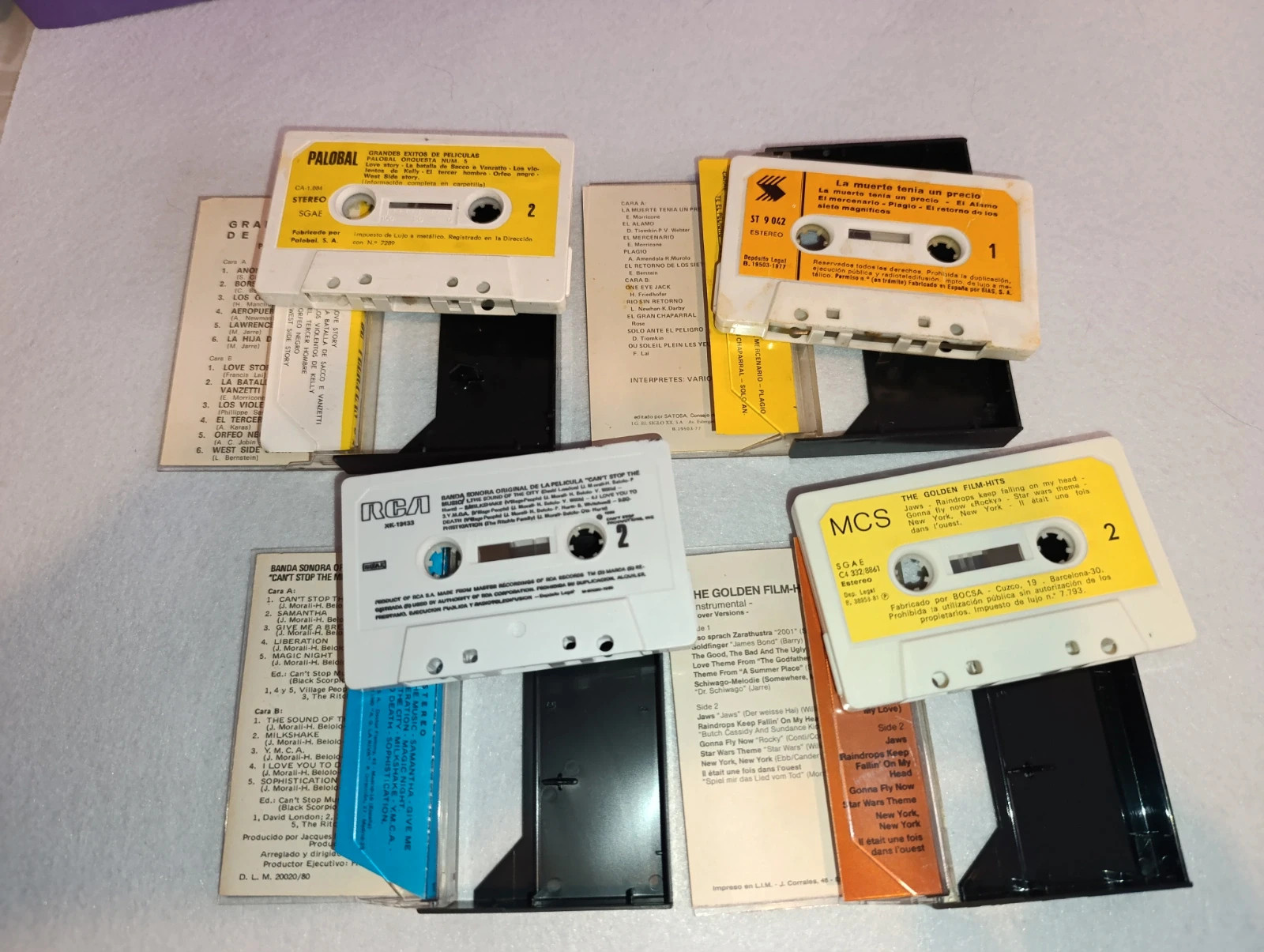 Lote 4 cassettes B.S.O. Películas 4