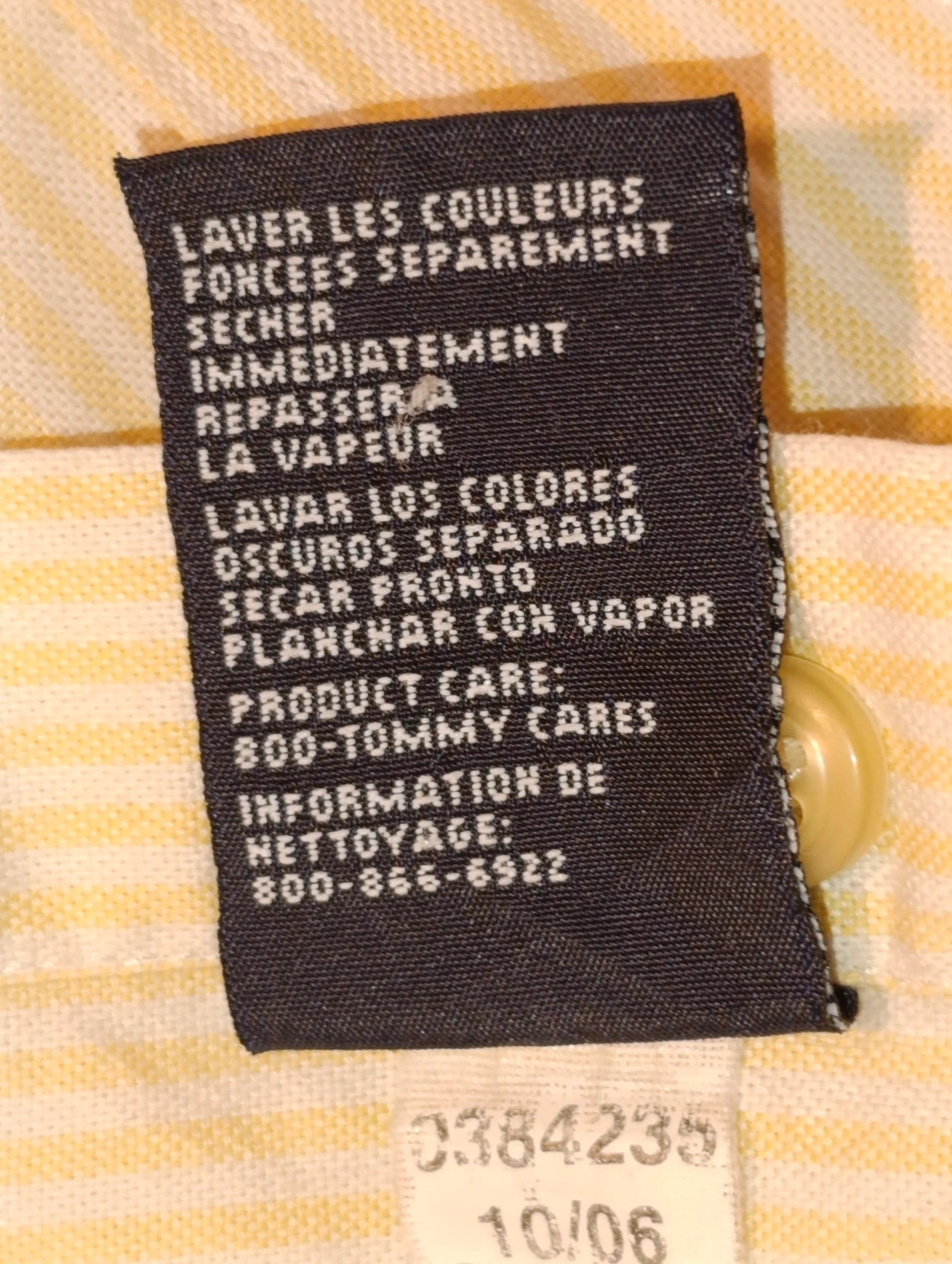 Camisa Tommy Hilfiger talla S rayas amarillas vintage 2006 – Tommy Hilfiger – taille S 5