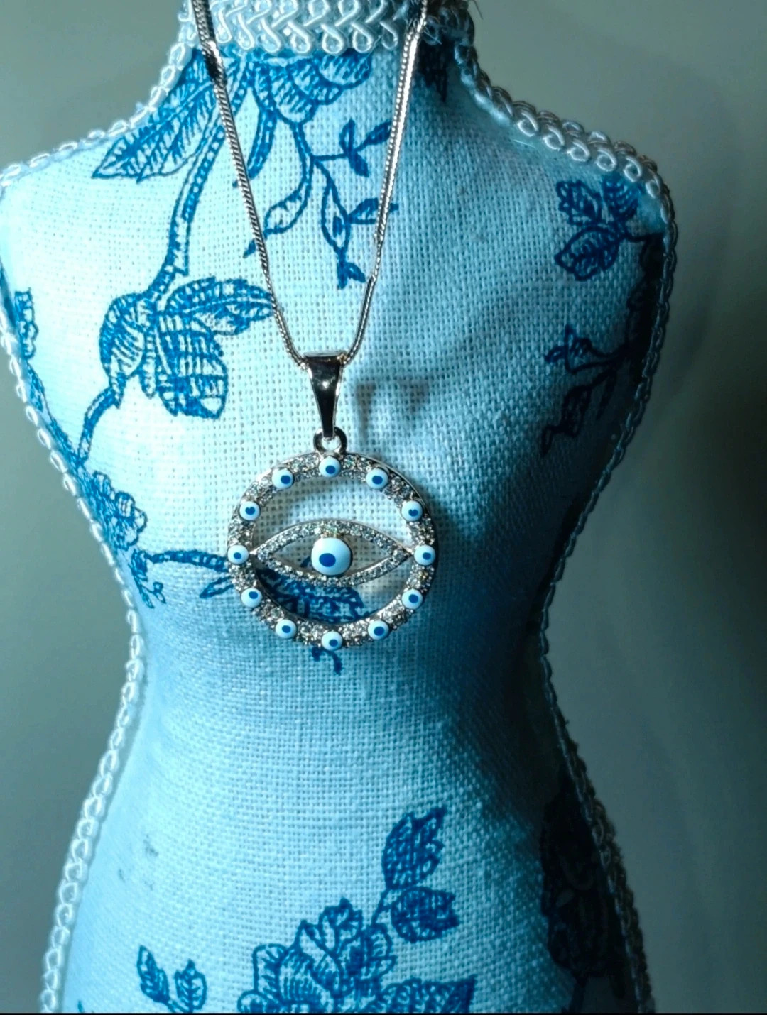 Collar Ojos Turcos acero oro laminado y circonitas XP 46 cms – Xuping – taille Taille unique 2