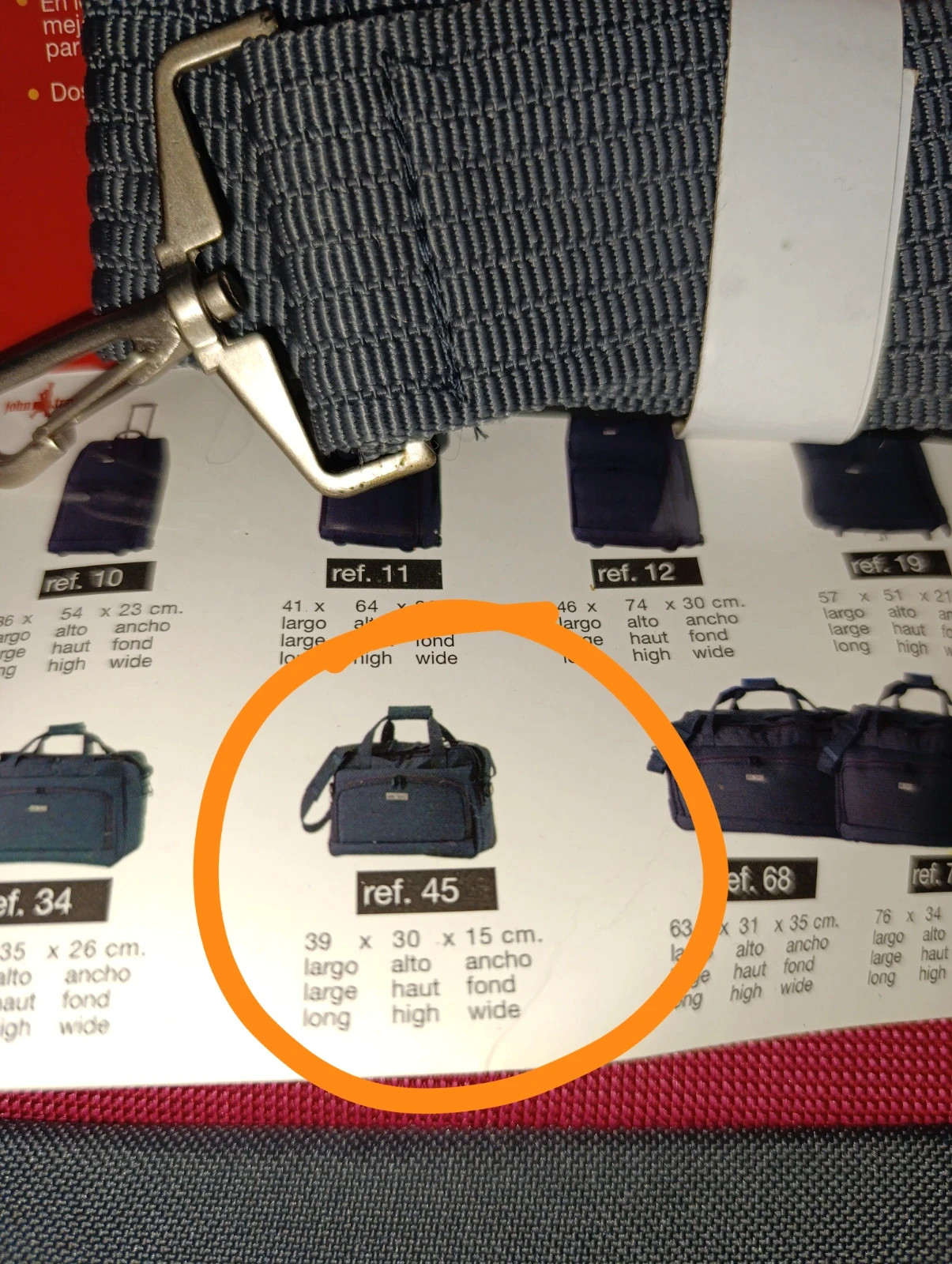 Bolsa de viaje John Travel roja y gris – John Travel 5
