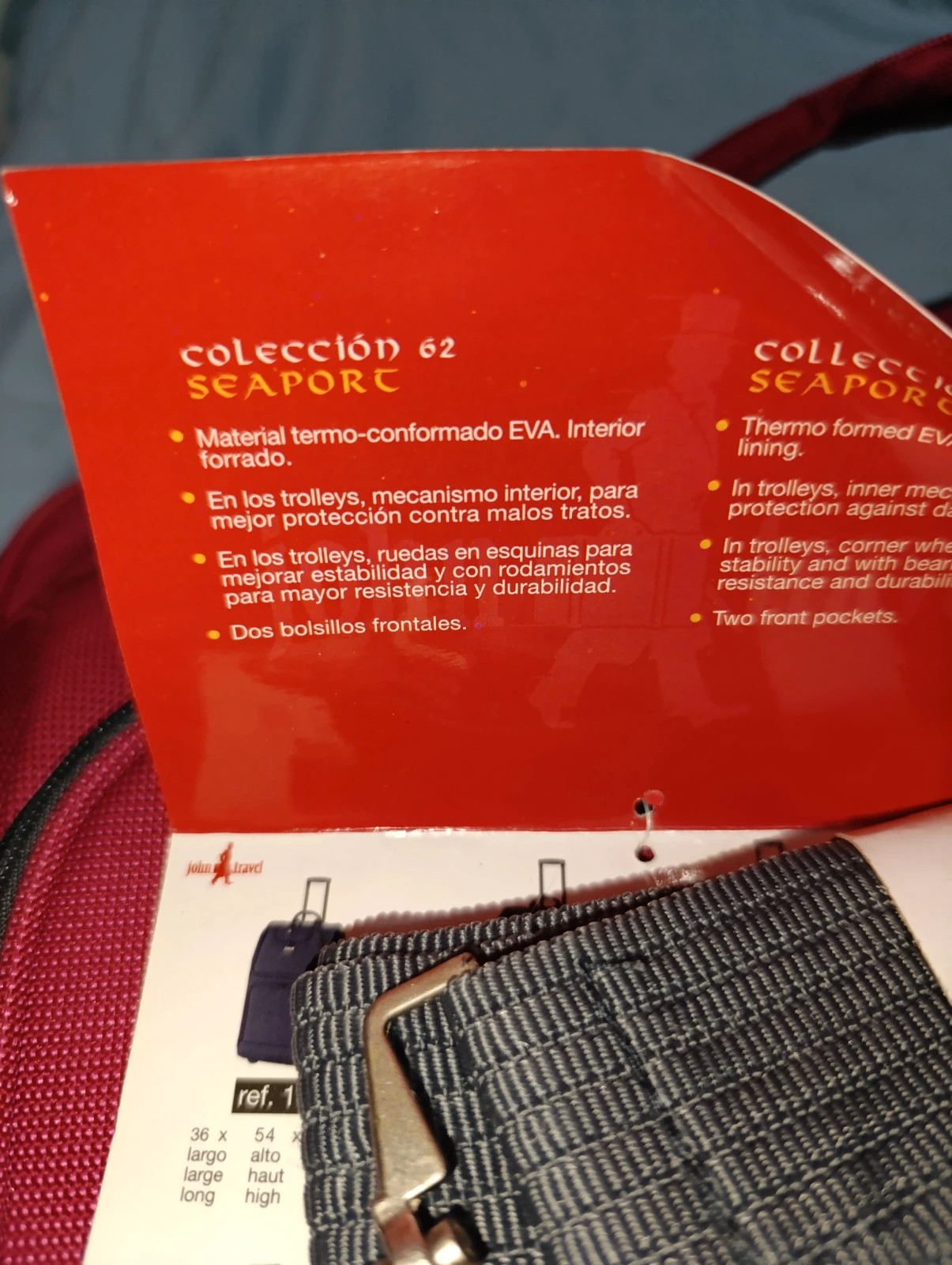 Bolsa de viaje John Travel roja y gris – John Travel 4