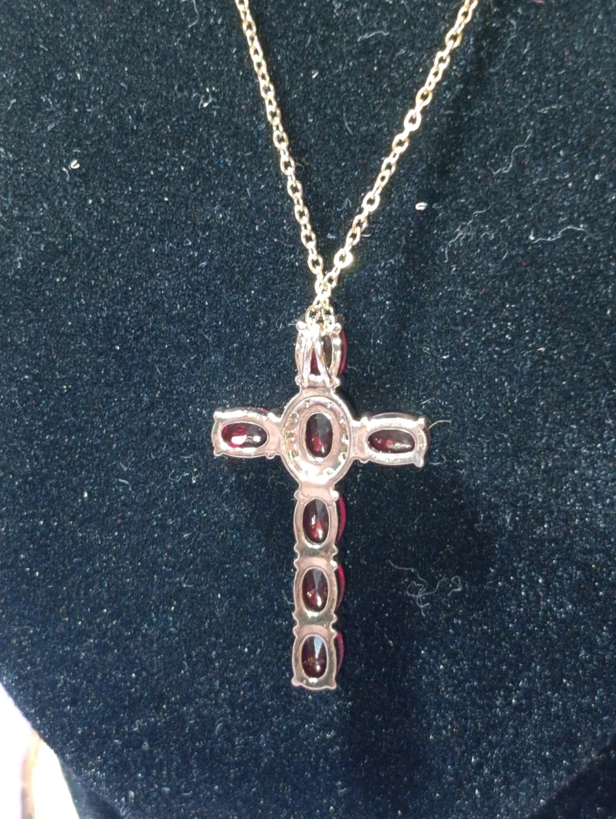 Collar acero dorado con Cruz Roja 46 cms – COLLAR 3
