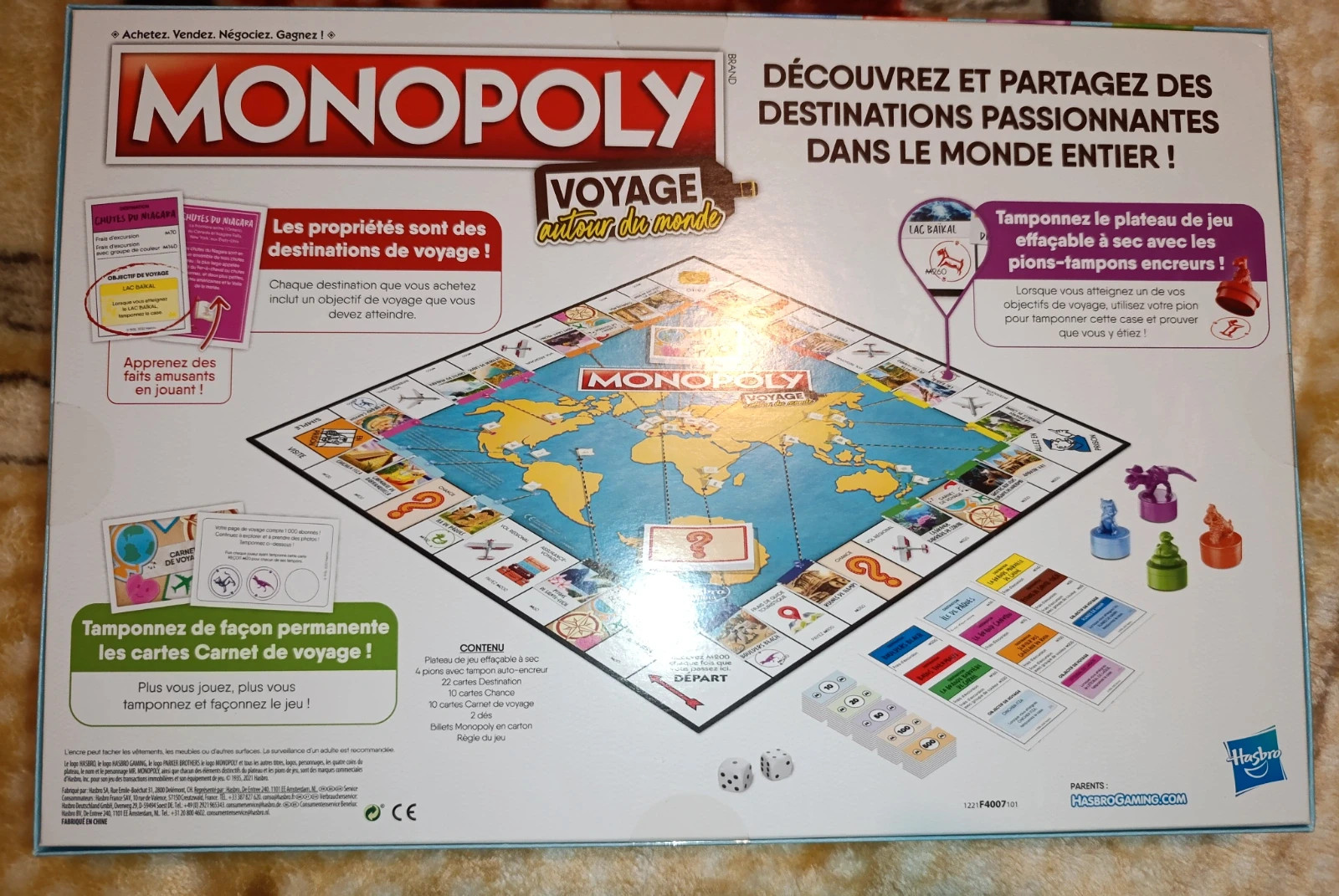 Monopoly Voyage Autour du Monde (version française) – Hasbro 2
