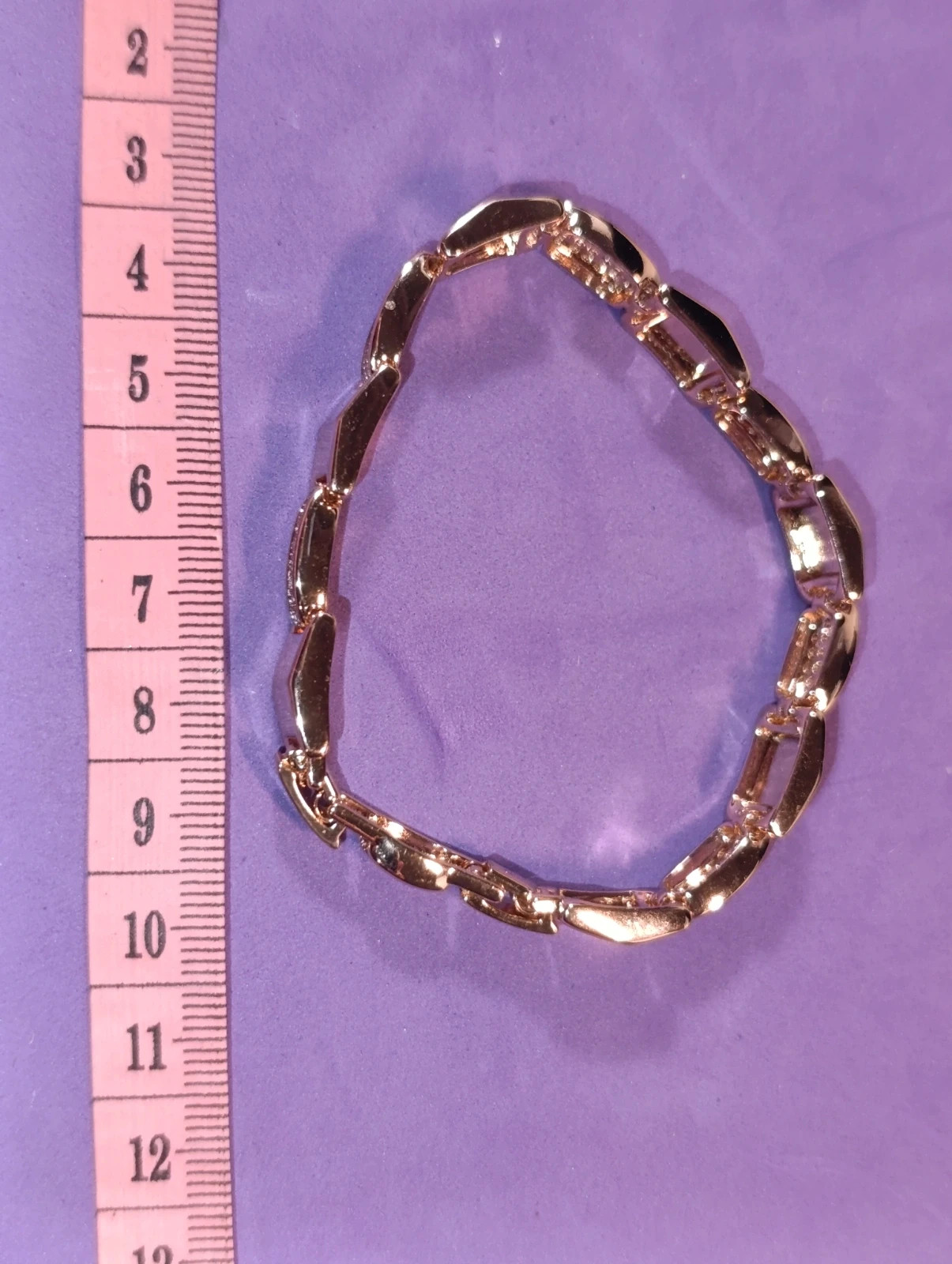 Pulsera eslabones acero, oro laminado y circonitas – pulseras 2