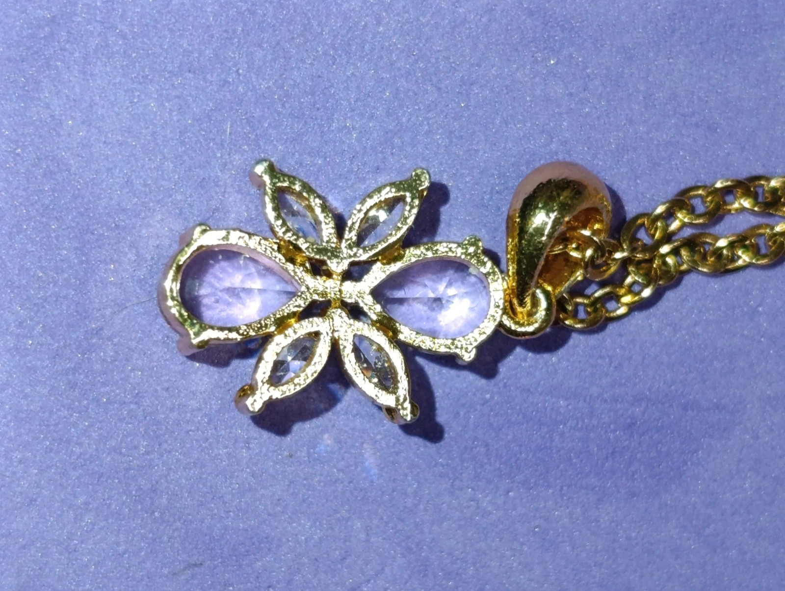Collar colgante de Mariposa acero dorado 46 cms – COLLAR – taille Taille unique 4