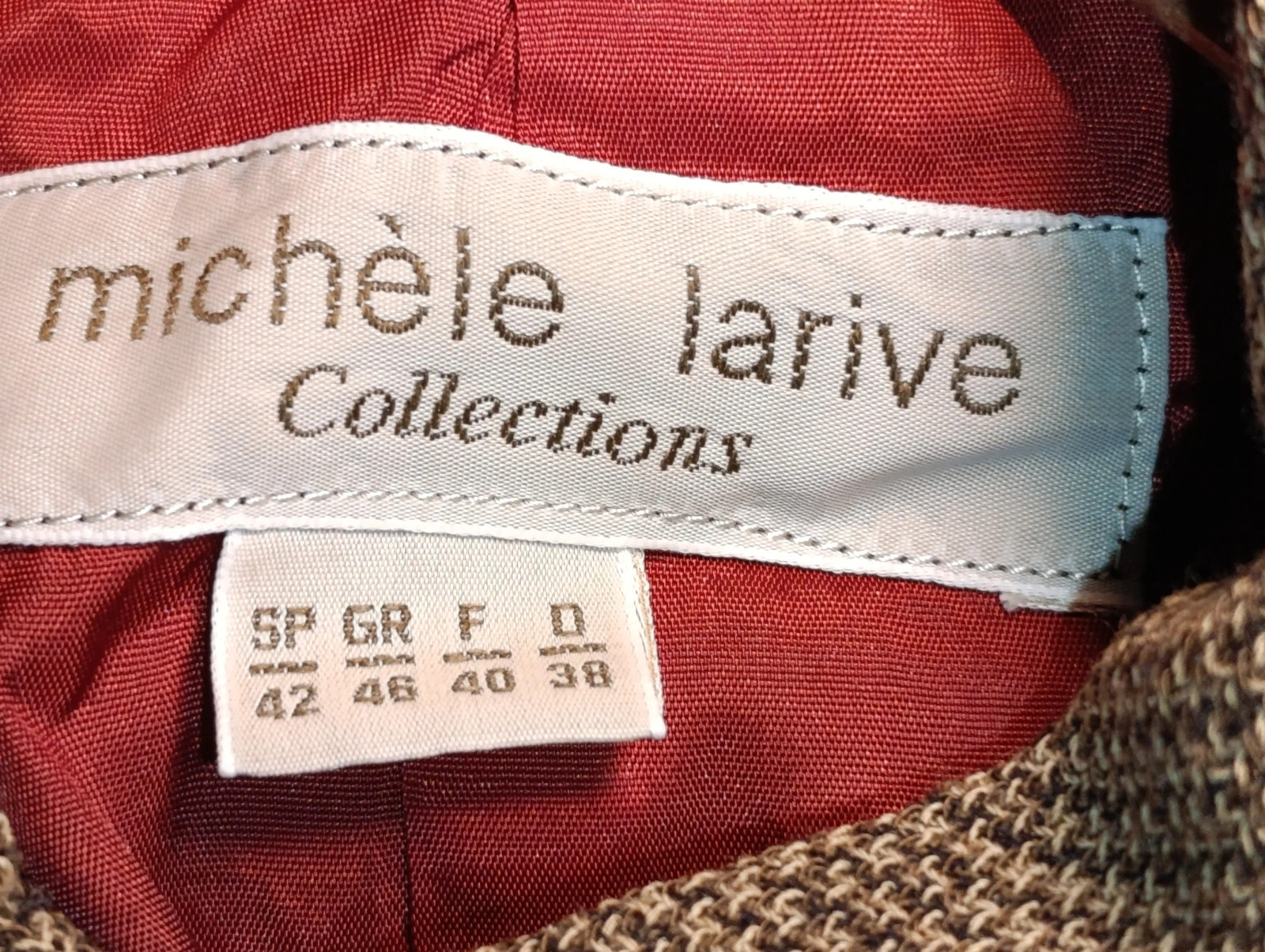 Chaqueta Tweed Michèle Larive Collections talla 42 – Michele larive – taille XXS / 32 / 4 3