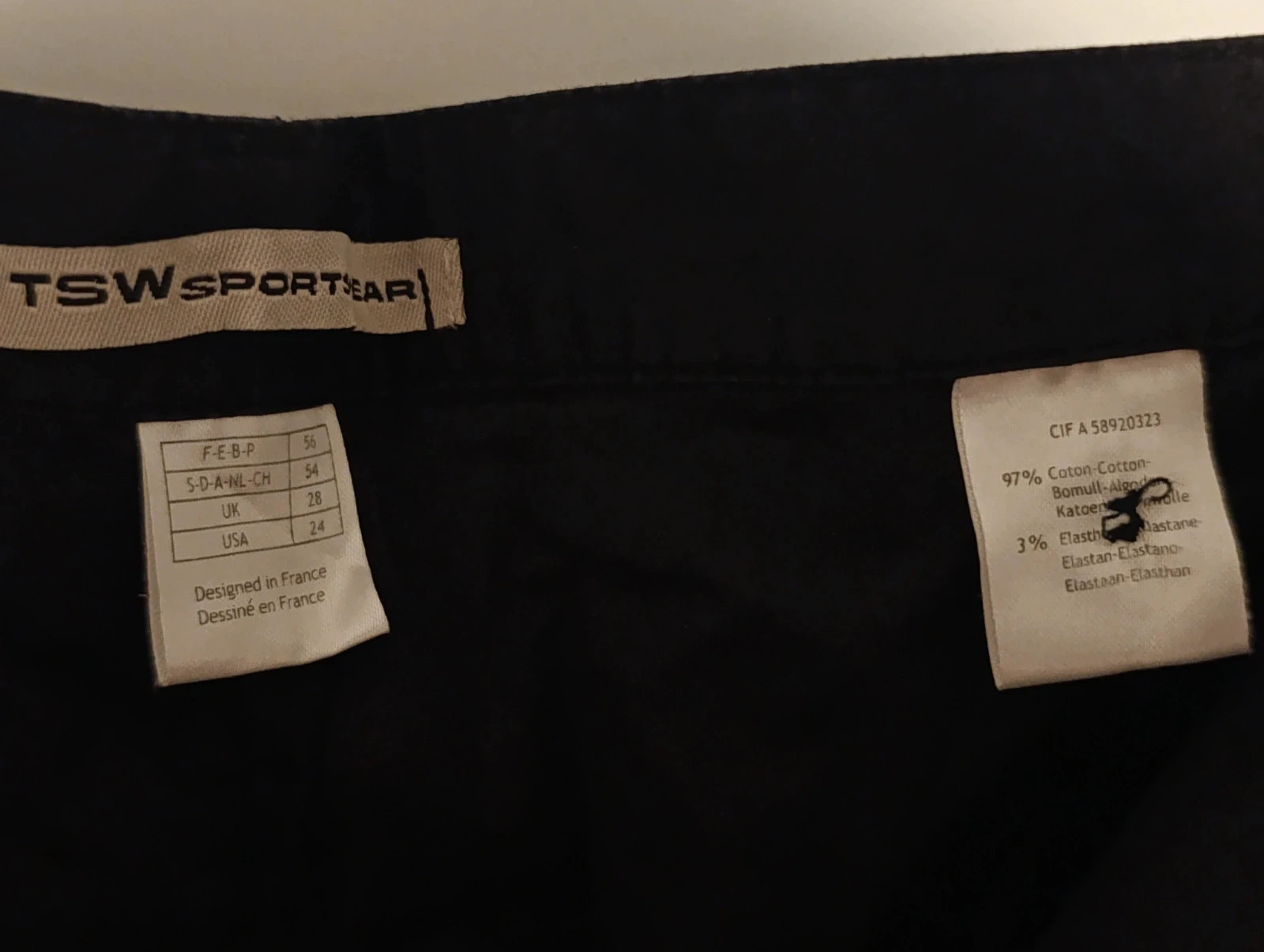Pantalon TSW Sportswear T.56 – TSW sportswear – taille 3XL 4