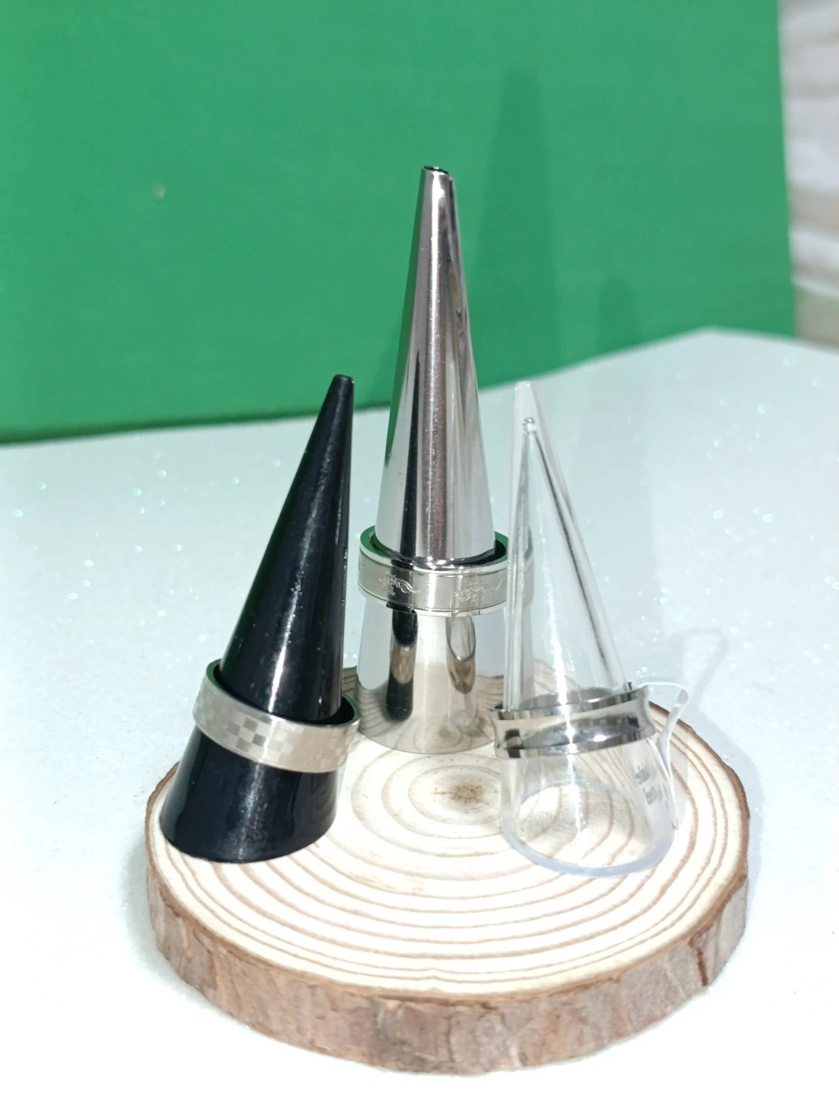 Anillos acero plateado talla 11 (3 uds)