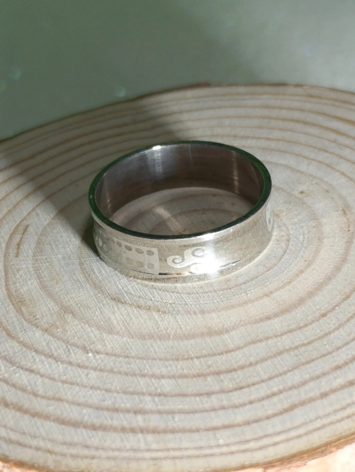 Anillos de acero plateado talla 12 (2 uds) – anillo – taille M 3