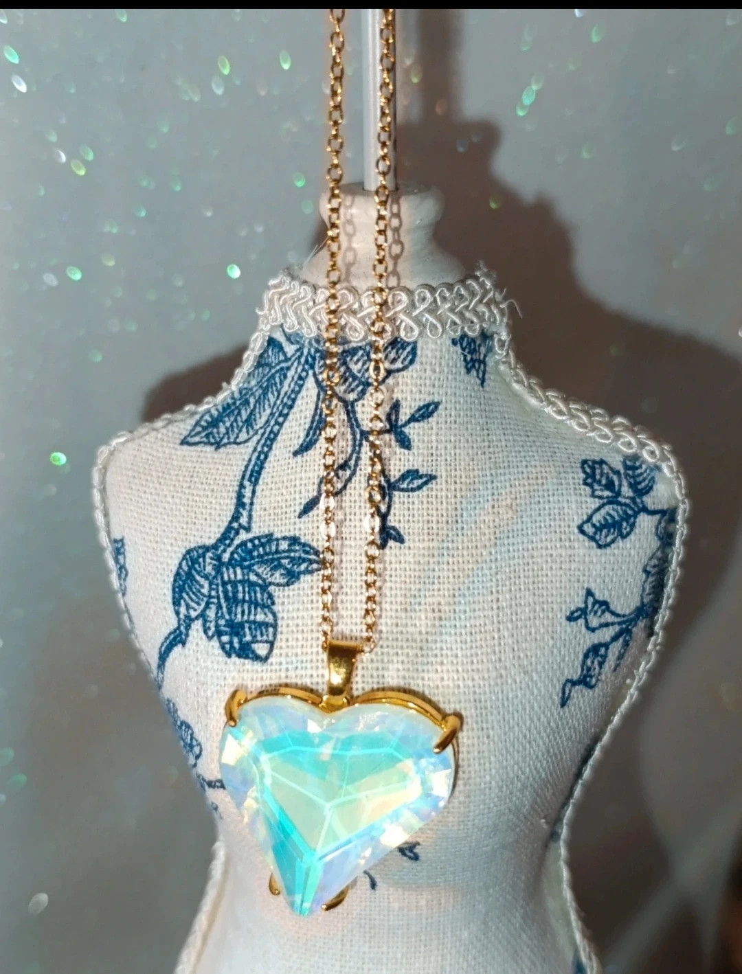 Cadena acero dorado y corazon blanco 48 cms – COLLAR – taille Taille unique 3