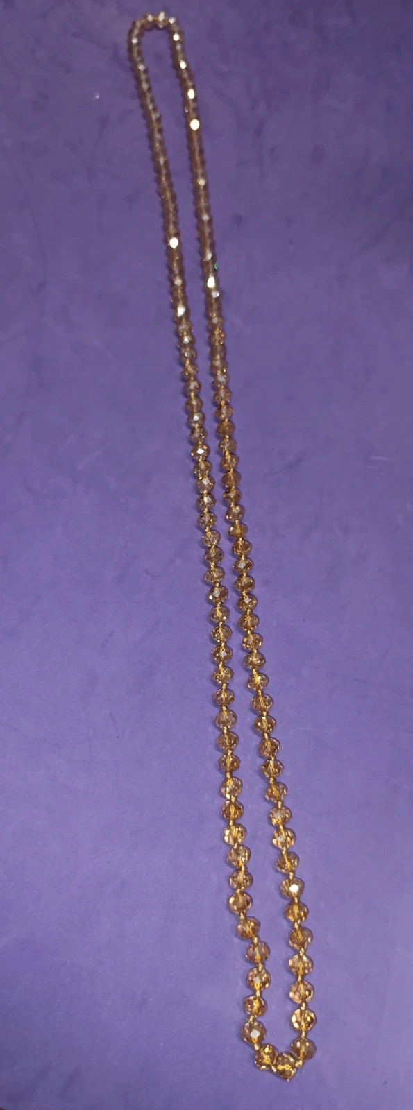 Collar cuentas acrílicas camel brillante 53 cms – COLLAR 3