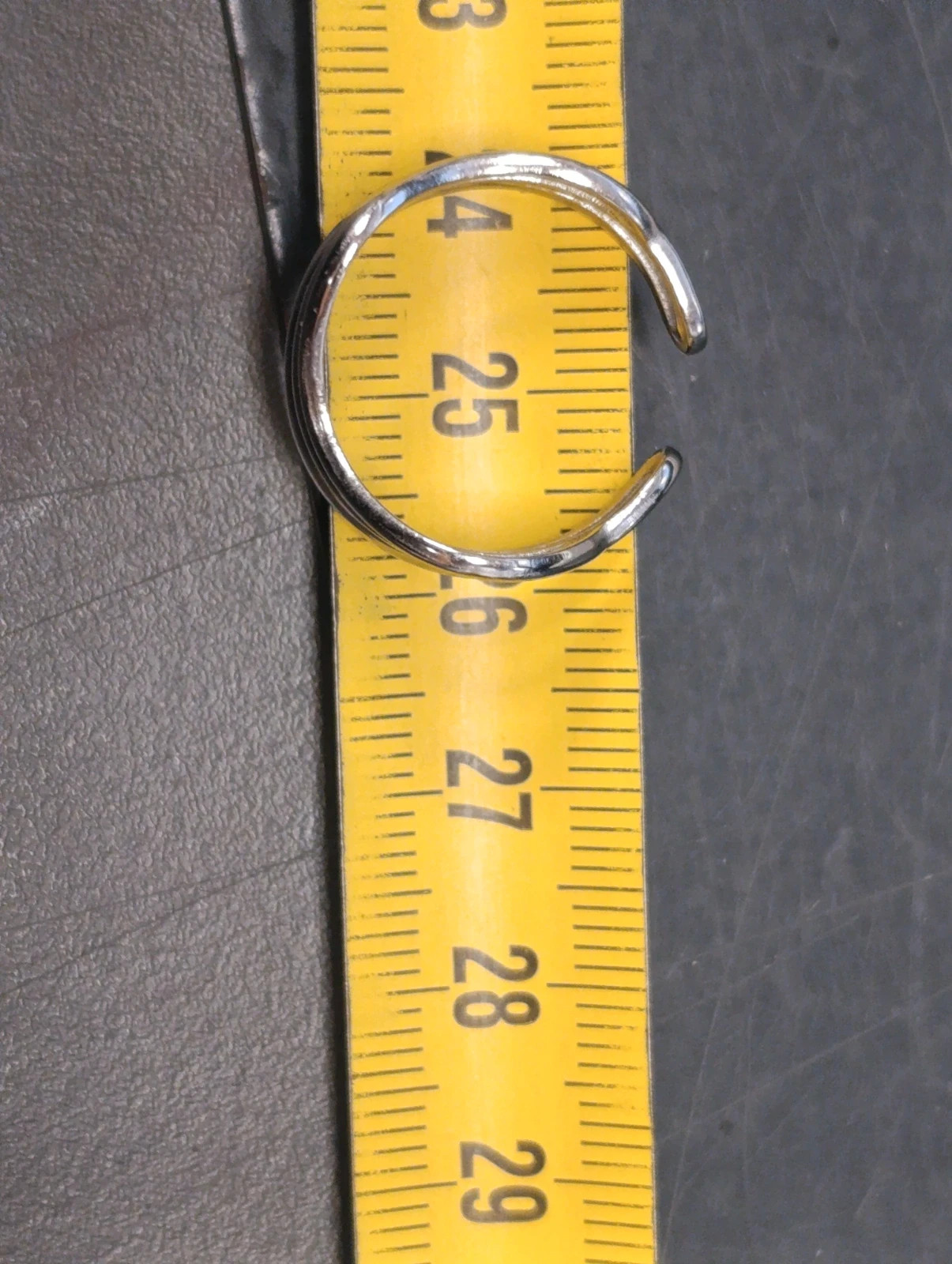 Anillo acero ajustable diseño tribanda talla 7 – anillo 5