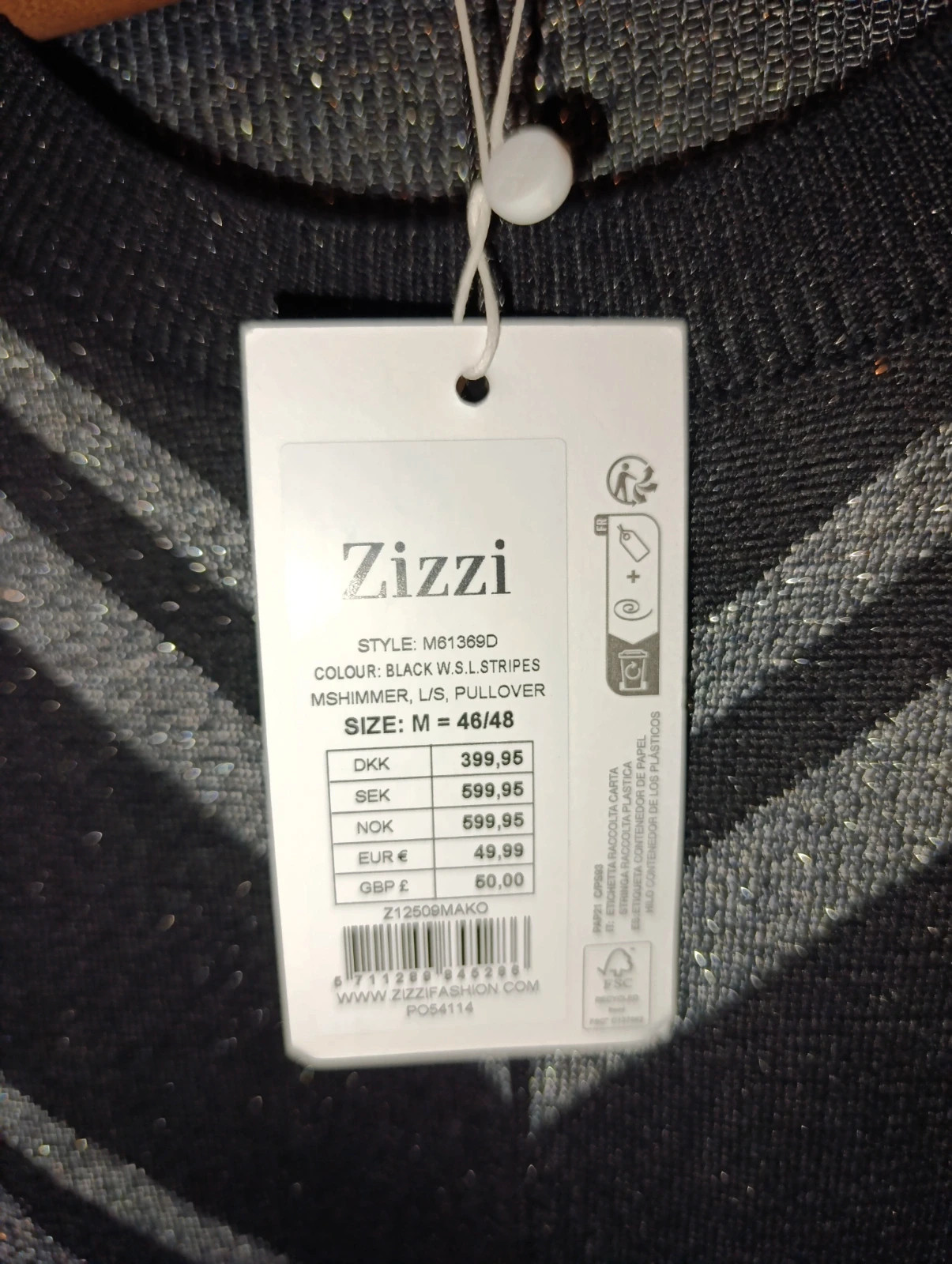 Suéter Oversize negro y gris plateado Zizzi talla M/2XL – Zizzi – taille M 4