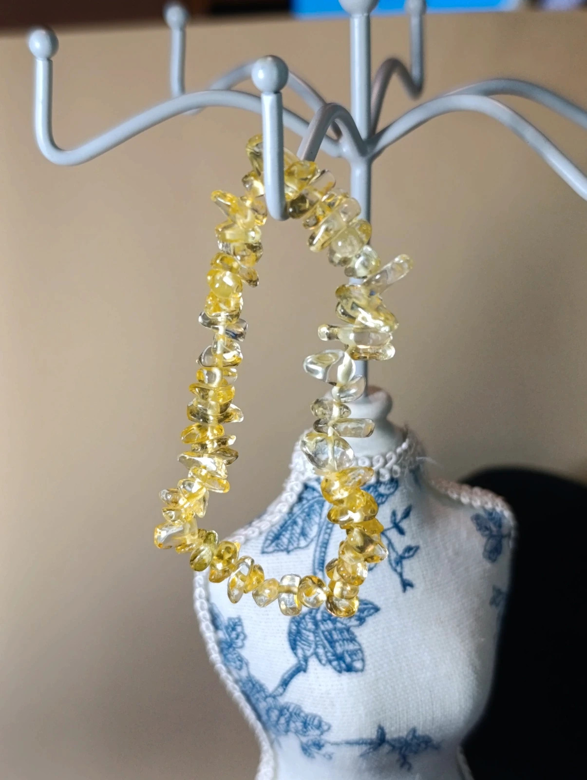 Pulsera elástica piedras amarillas – Artesania 3