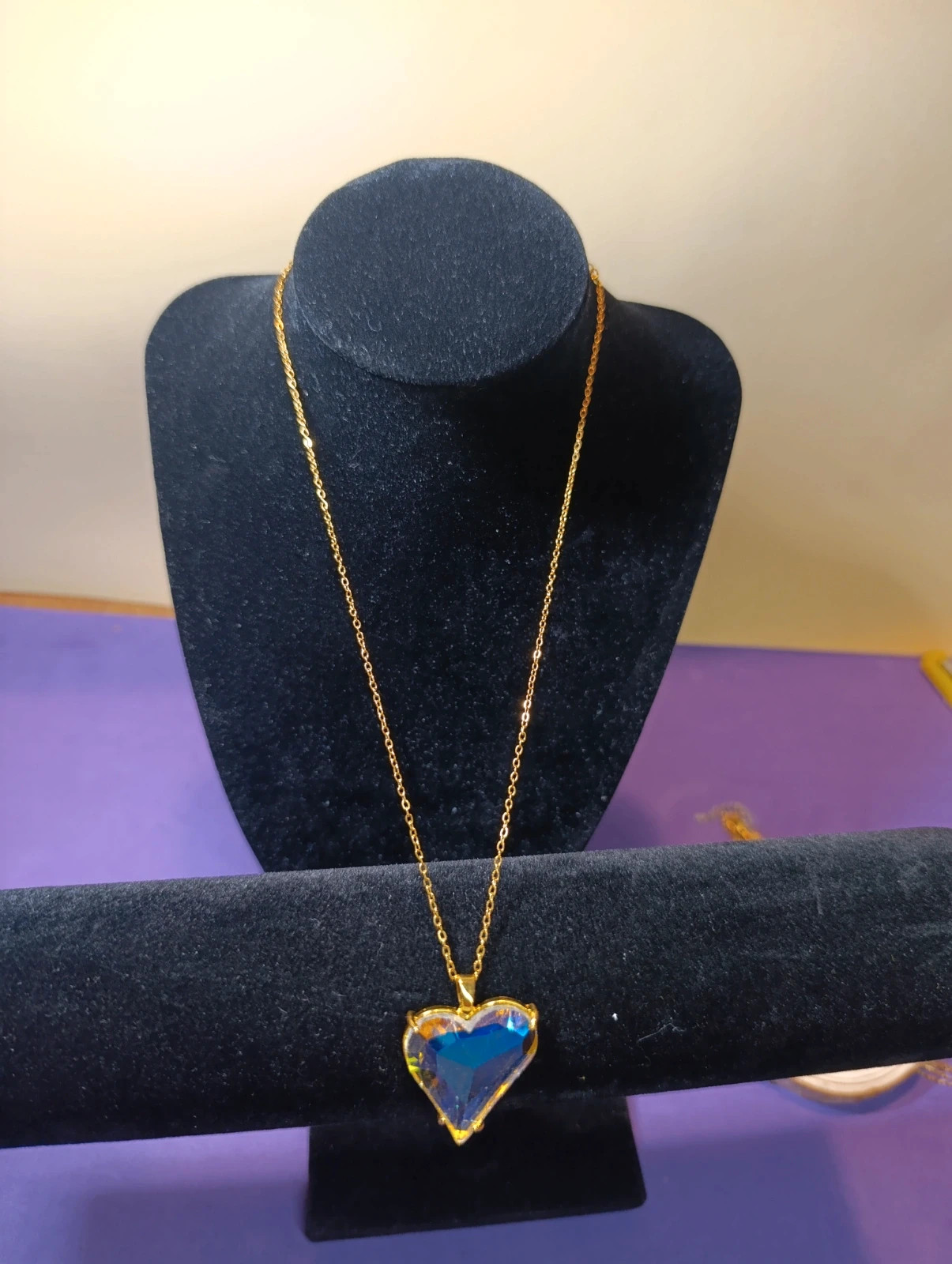 Collar acero dorado Corazón transparente 47 cms – COLLAR – taille Taille unique 3