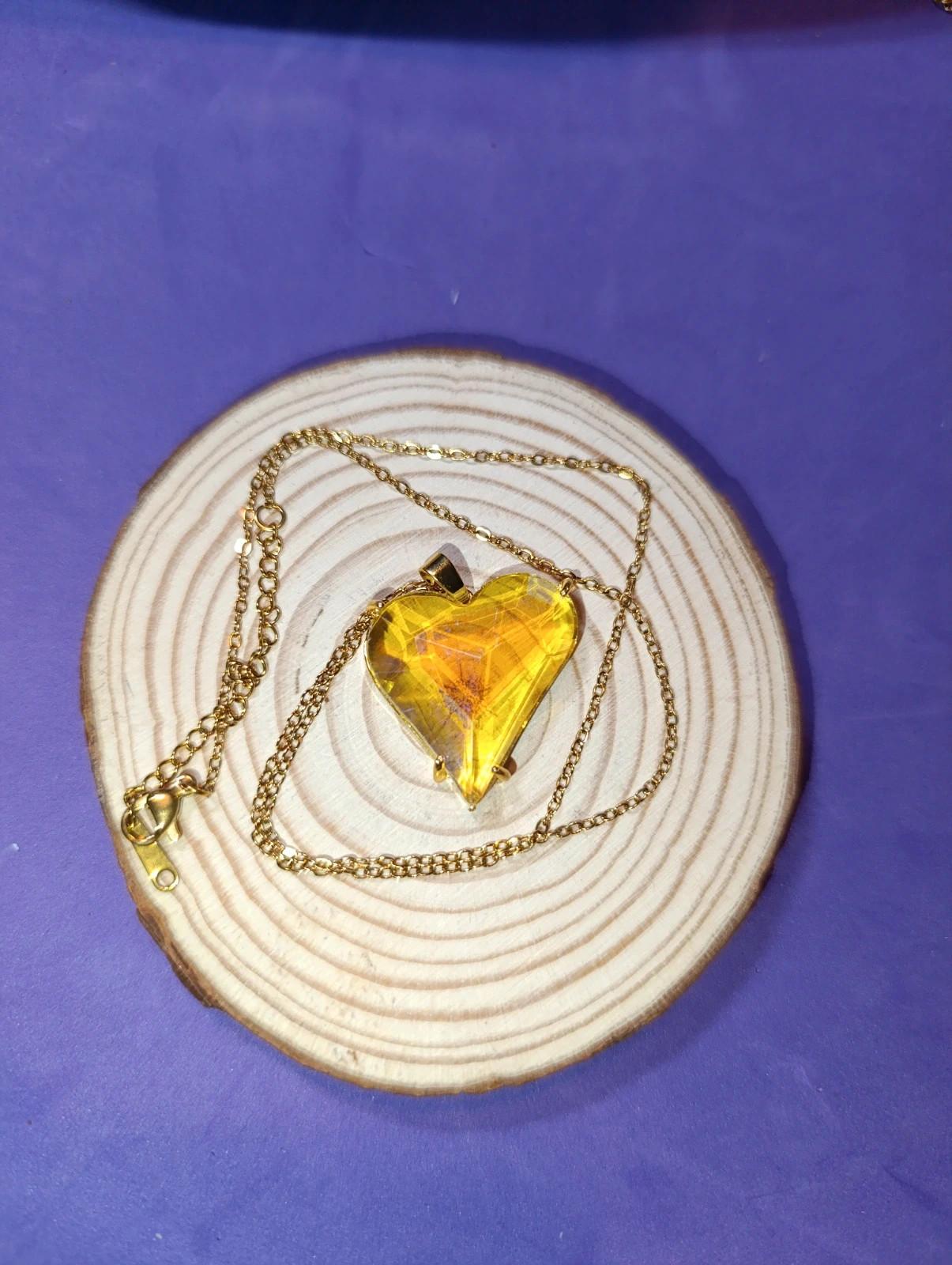 Collar acero dorado Corazón transparente 47 cms – COLLAR – taille Taille unique 4