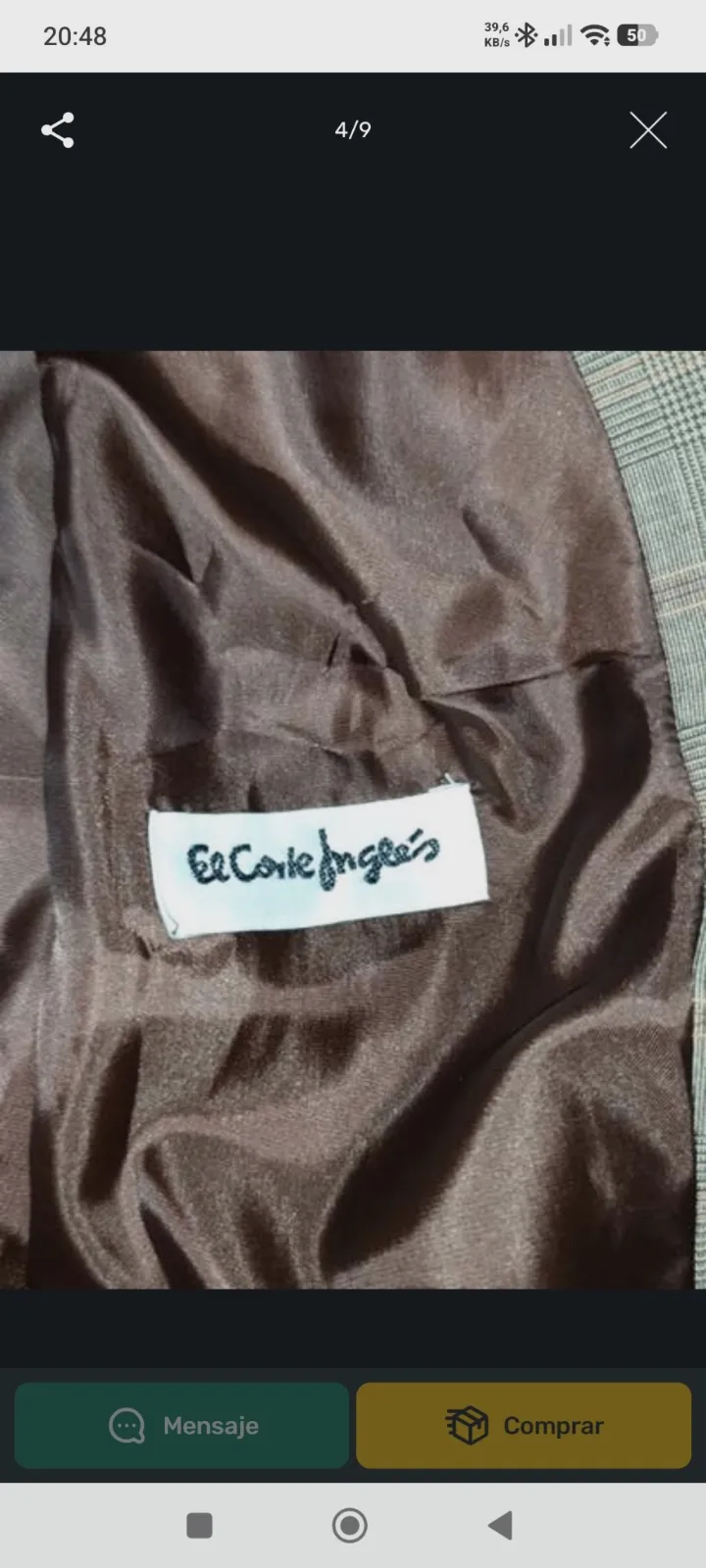 Chaqueta corte clásico El Corte Inglés talla 54 – El Corte Ingles – taille 3XL 4