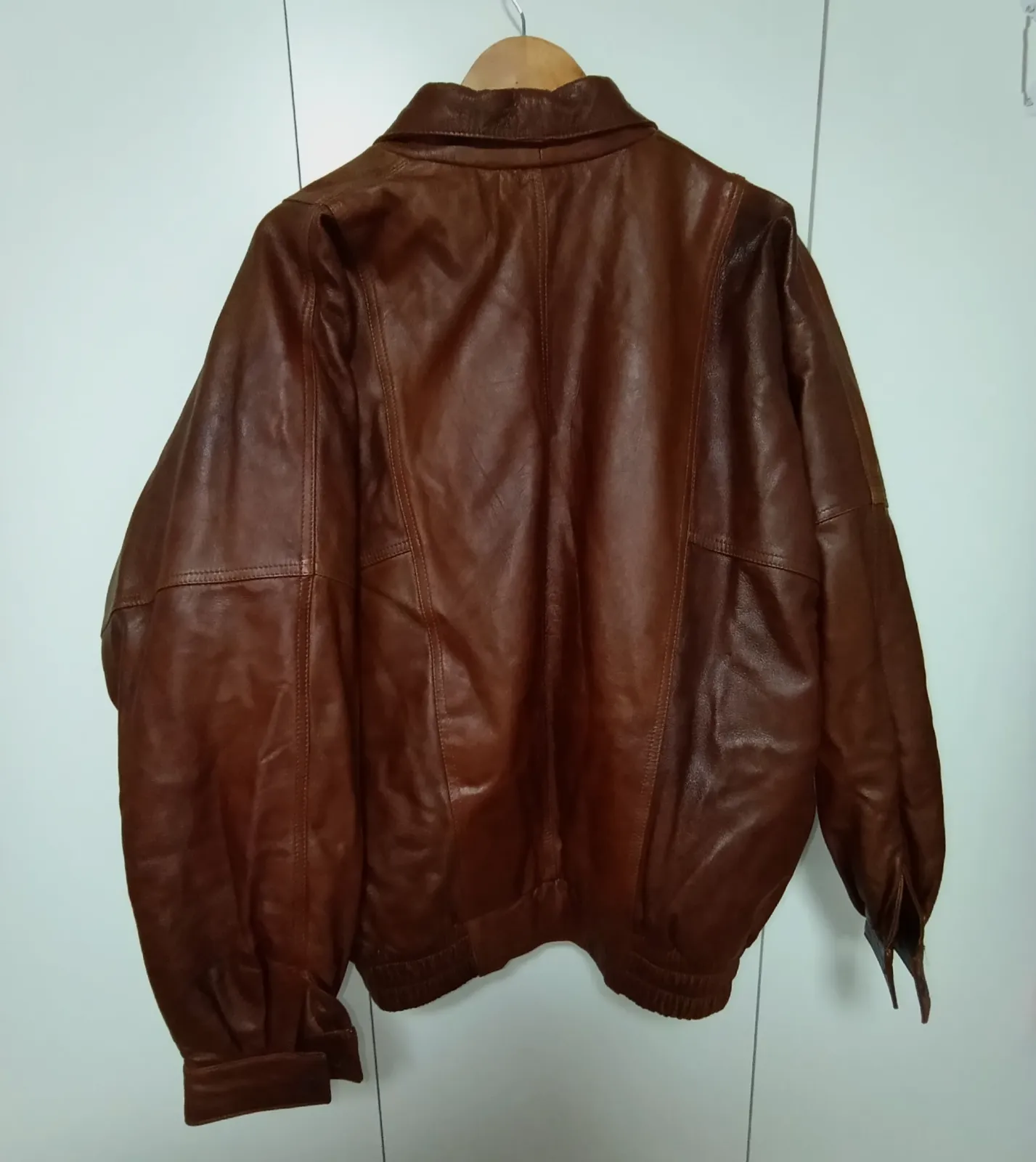Chaqueta cuero marron vintage talla L – Vintage – taille L 2