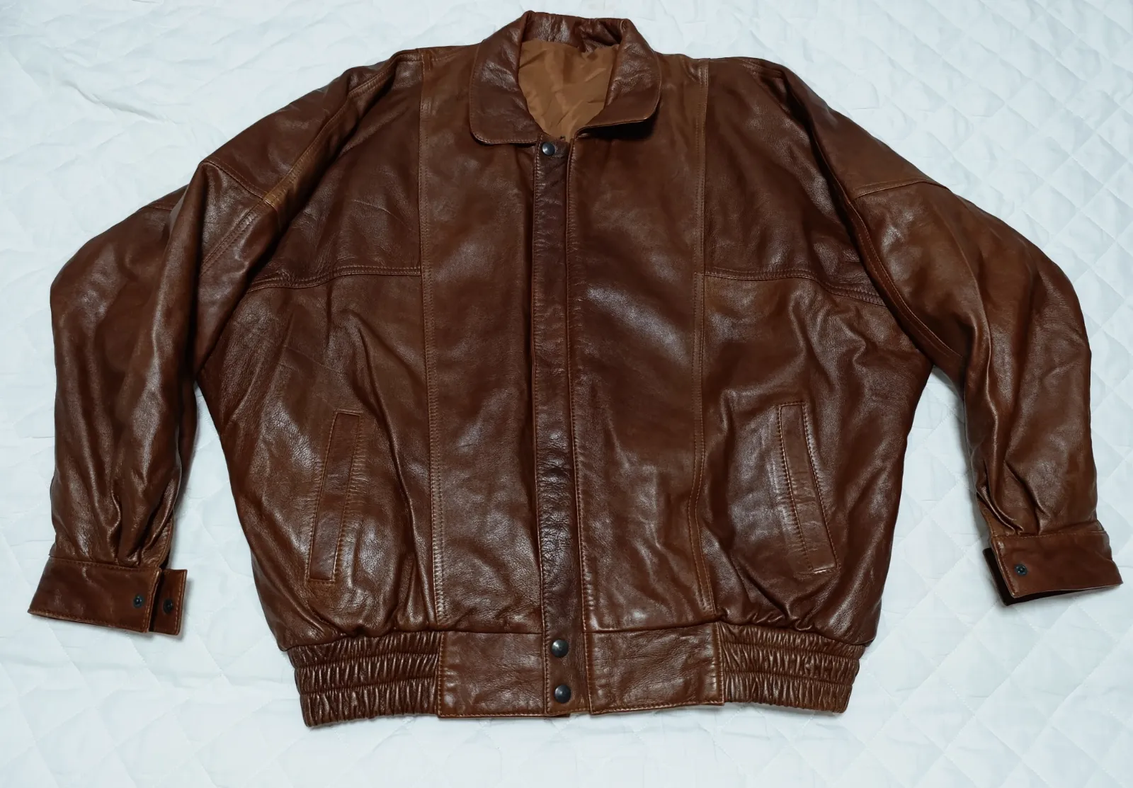 Chaqueta cuero marron vintage talla L – Vintage – taille L 3