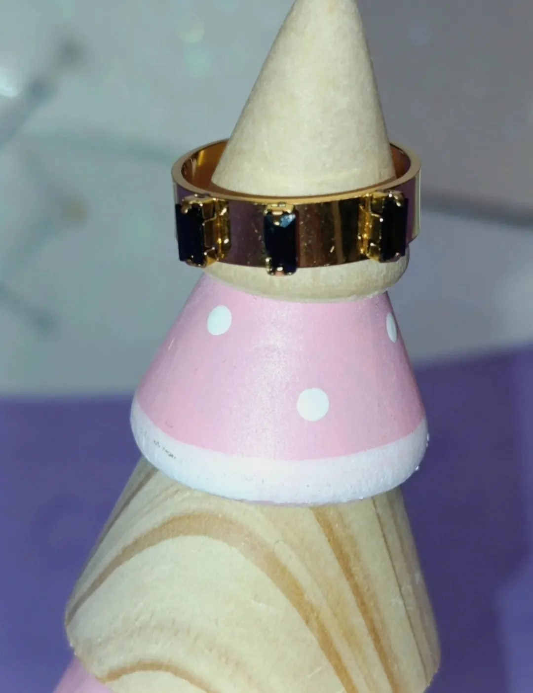 Conjunto acero dorado y piedras oscuras – No brand – taille Taille unique 3