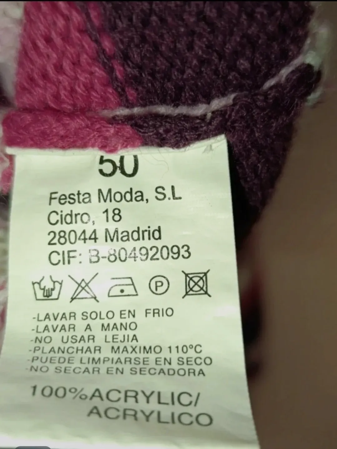 Sueter rayas rosadas Festa talla 50 – Festa – taille XL 4
