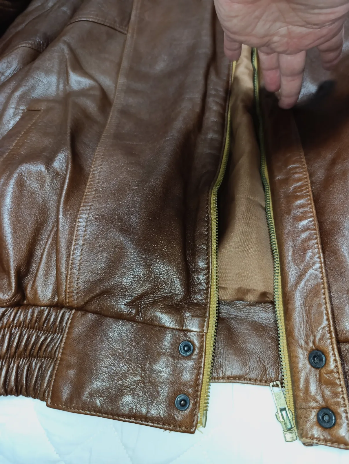 Chaqueta cuero marron vintage talla L – Vintage – taille L 8