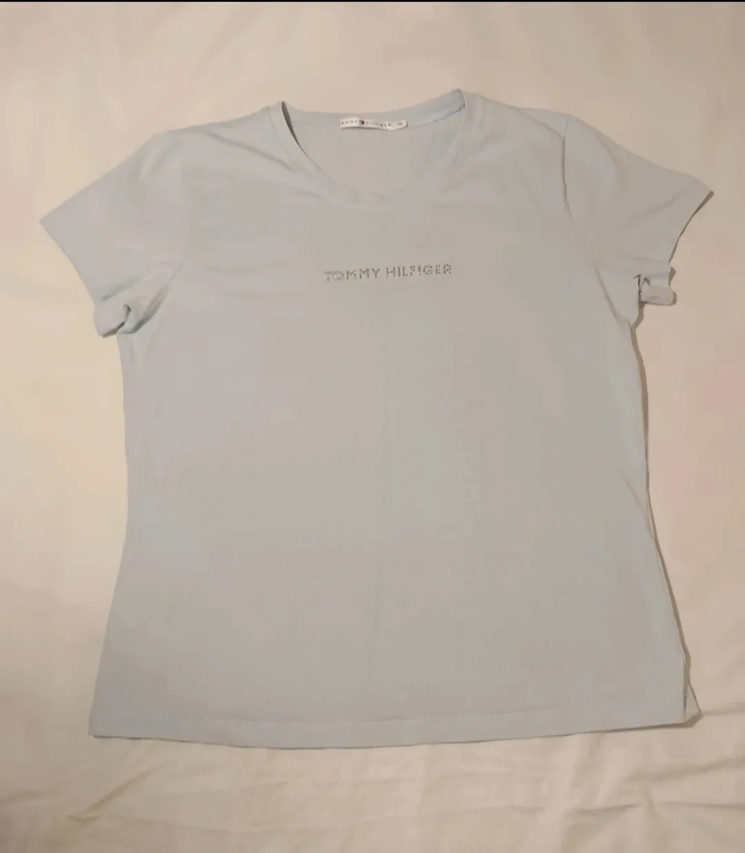 Camiseta Tommy Hilfiger juvenil 2XL azul clarita – Tommy Hilfiger – taille 15 años 6