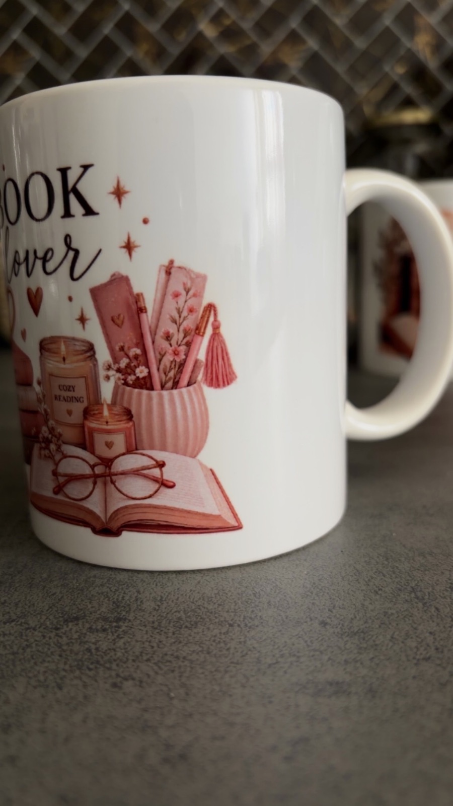 Mug en céramique blanche Book Lover idée cadeau – Marque créateur 3