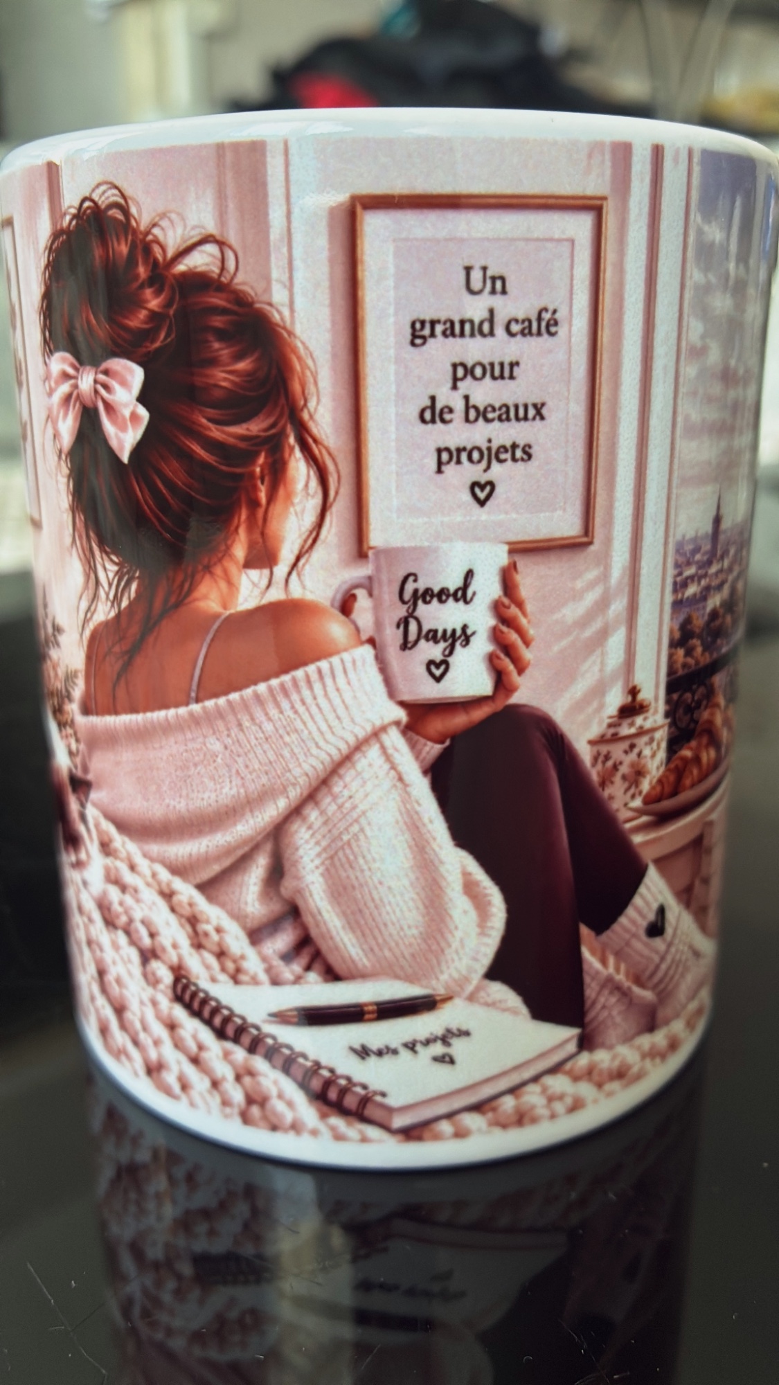 Mug en céramique motif Paris cocooning