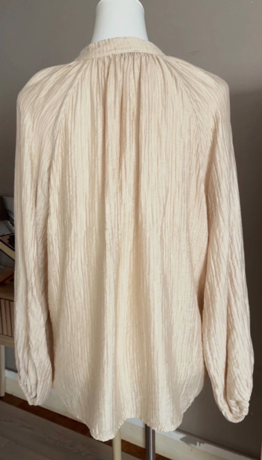 Blouse fluide texturée beige à nouer – Bellerina – taille Taille unique 7