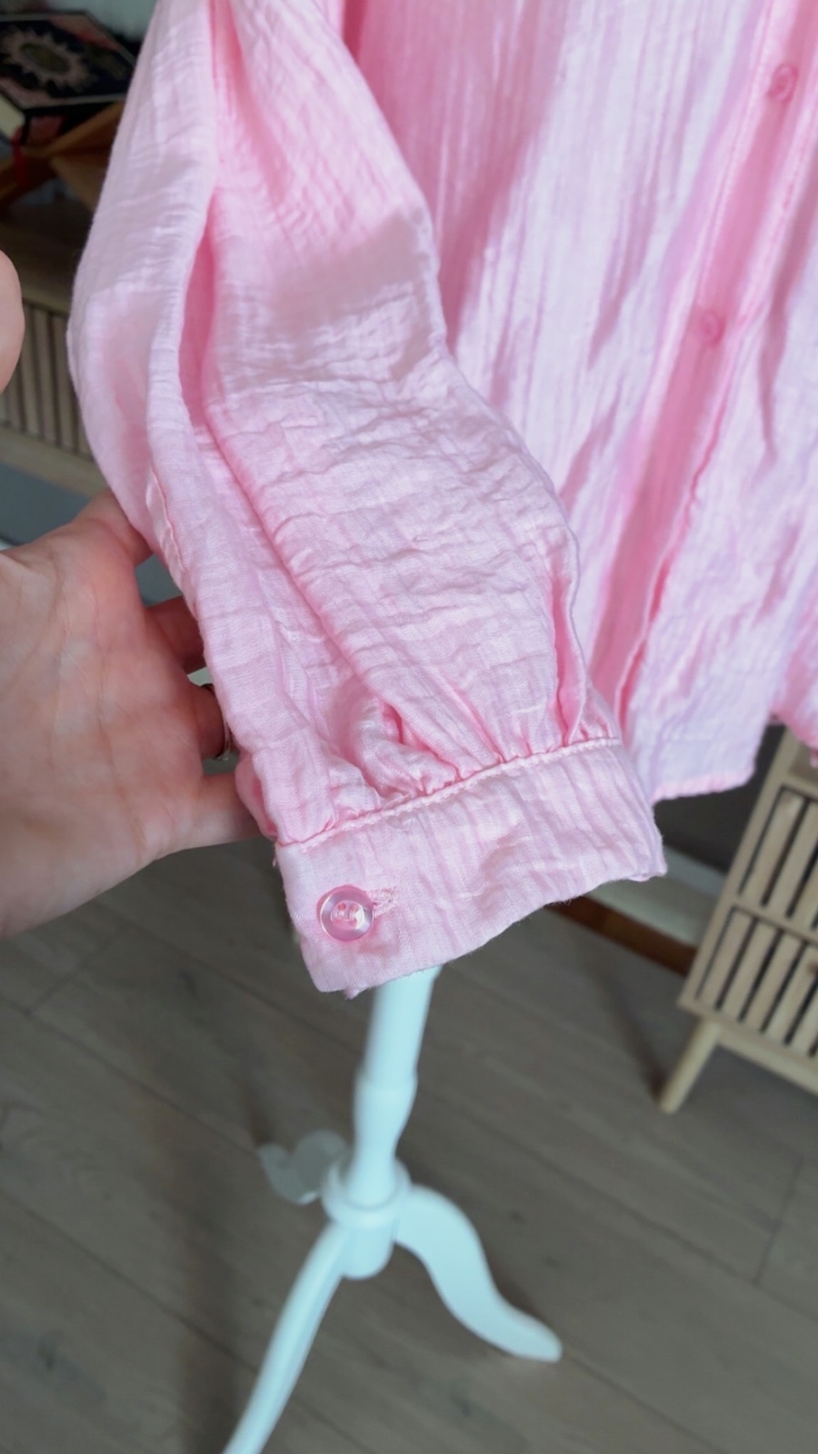 Blouse fluide texturée rose pâle Taille unique  – Bellerina – taille L 7
