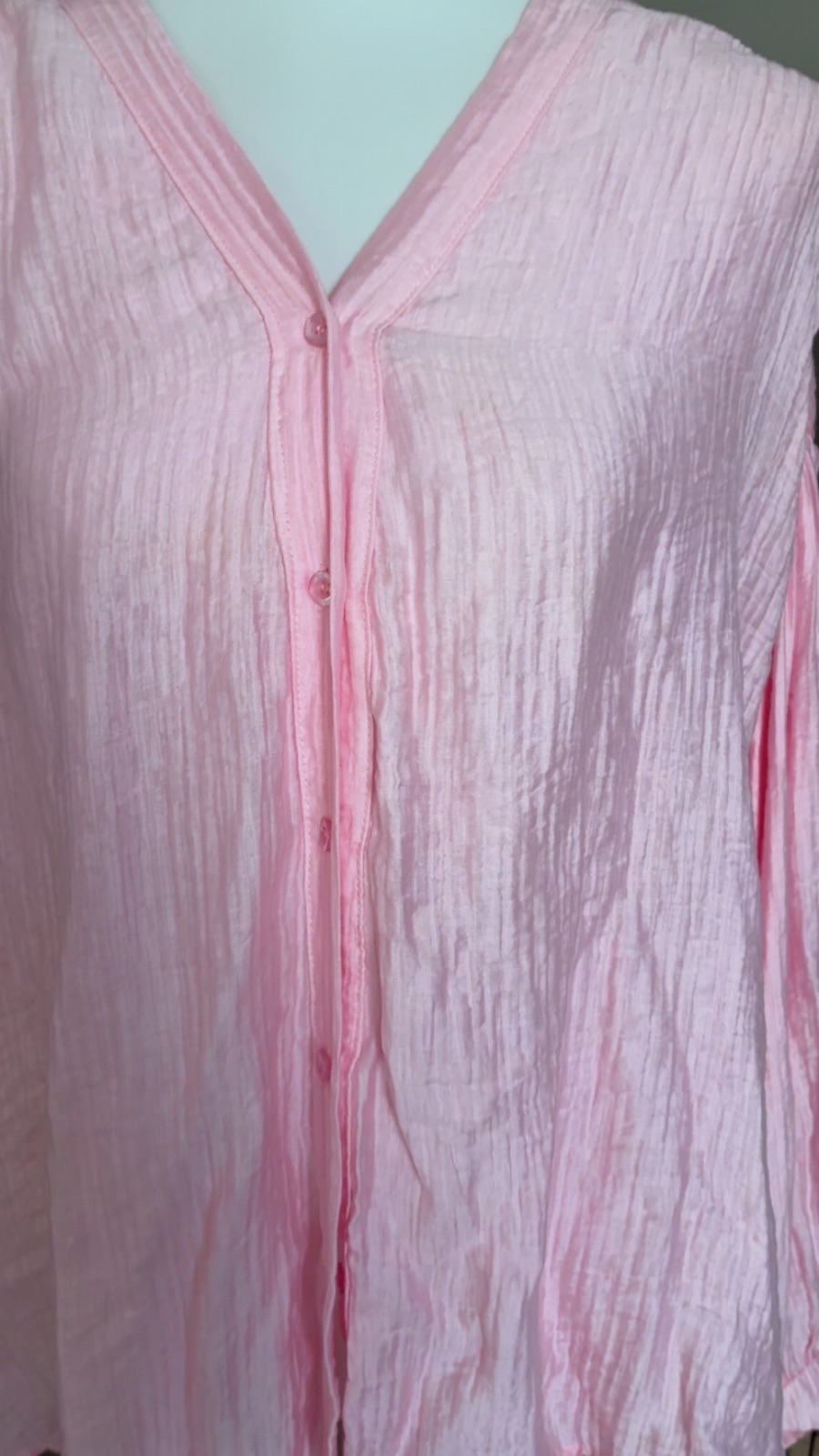 Blouse fluide texturée rose pâle Taille unique  – Bellerina – taille L 3