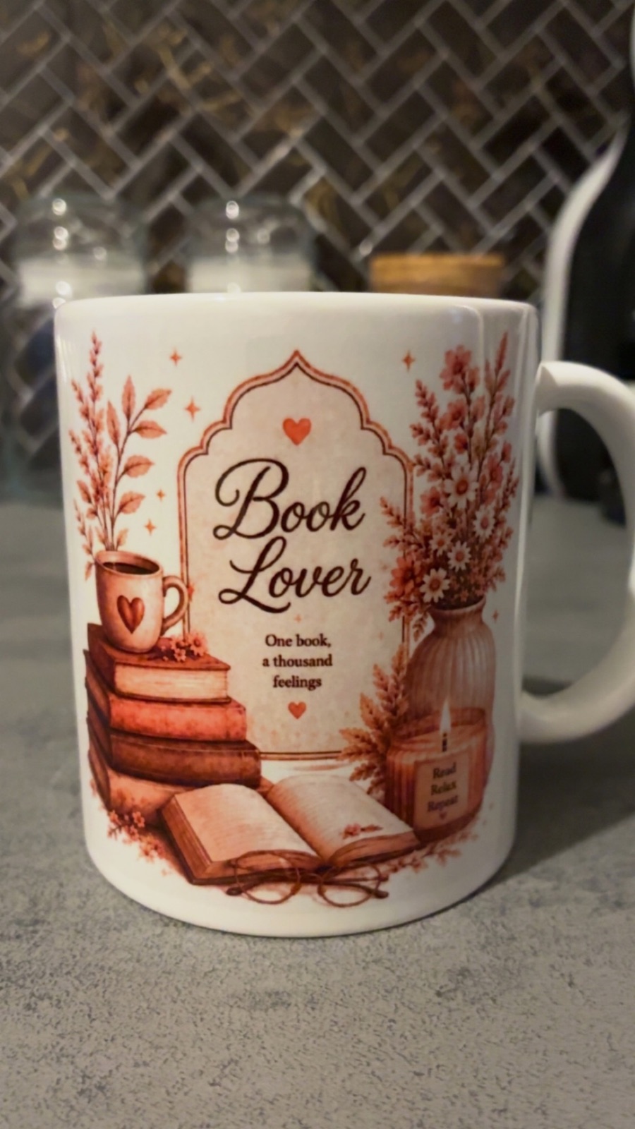 Mugs en céramique Book Lover et Life is beautiful – Sublim’art 4
