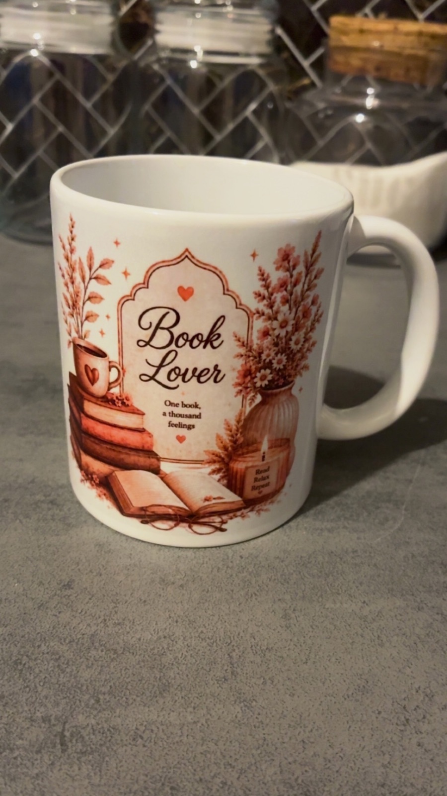 Mugs en céramique Book Lover et Life is beautiful – Sublim’art 2