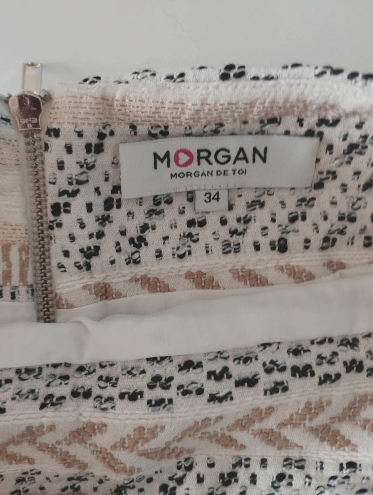 Falda Morgan de Toi - Estilo Étnico / Tweed - Talla 34 – Morgan – taille XS / 34 / 6 4