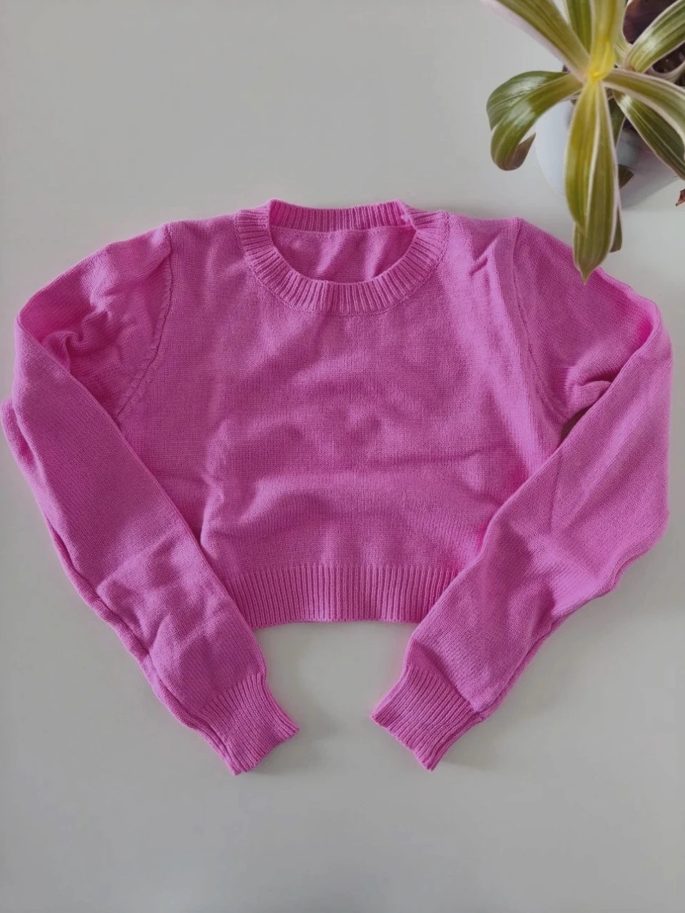 💖 Jersey Crop Top Rosa Chicle Shein - Talla XS (Nuevo sin etiqueta) – Shein – taille XS / 34 / 6 3