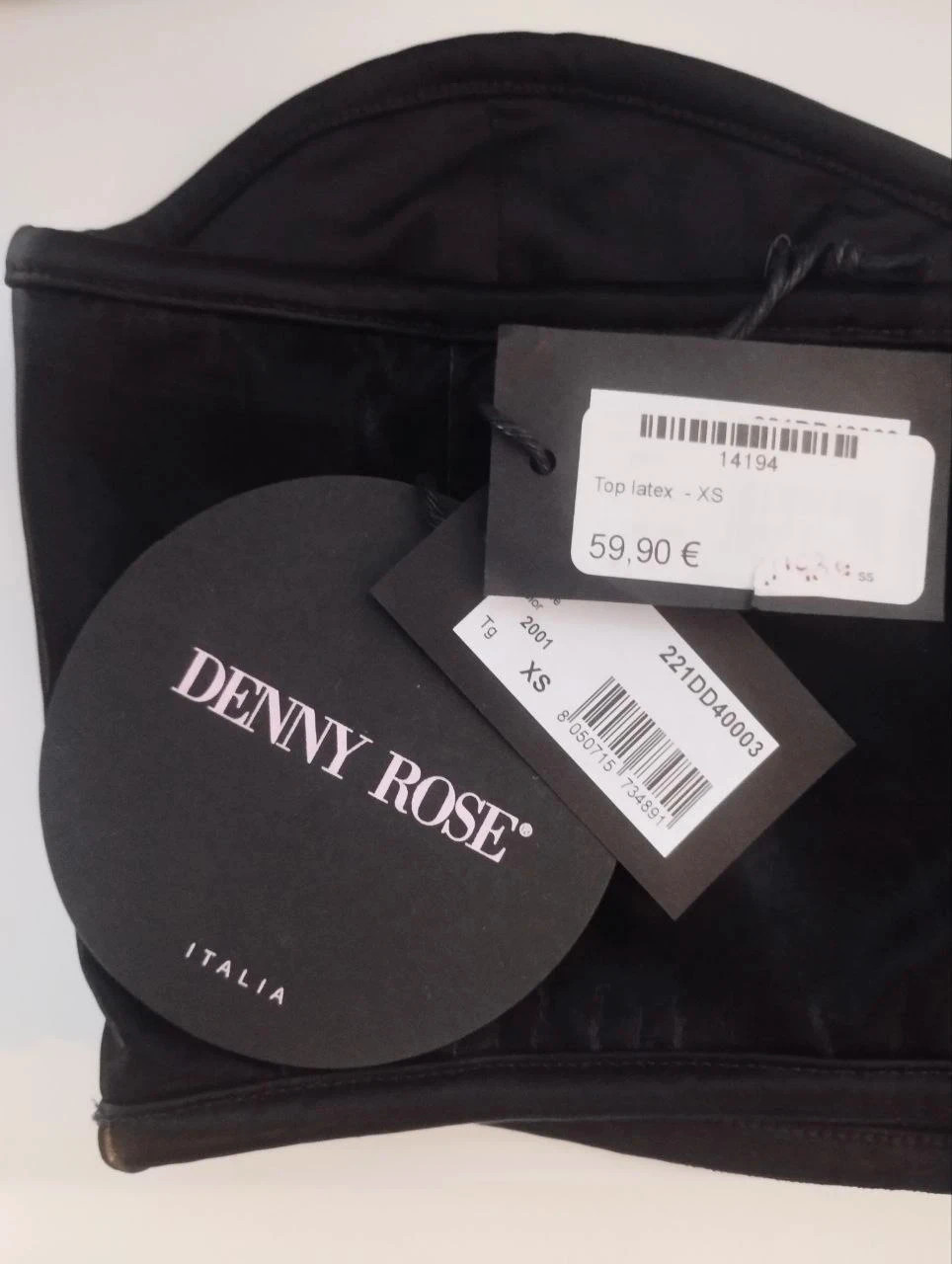 🖤 Espectacular Top Palabra de Honor Negro - Denny Rose - Talla XS - Nuevo con etiqueta – Denny Rose – taille XS / 34 / 6 4