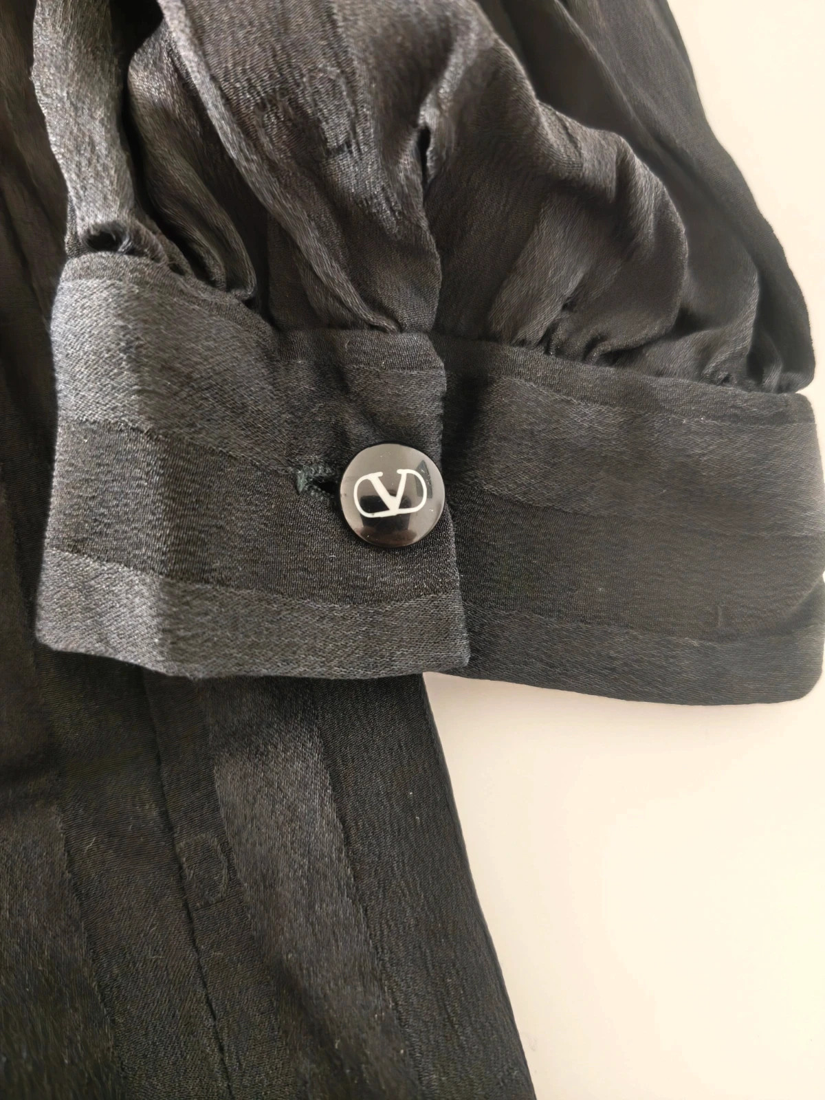 🖤 Vestido Midi - Negro con Monograma Sutil (Vintage / Elegante) – Valentino – taille Taille unique 4