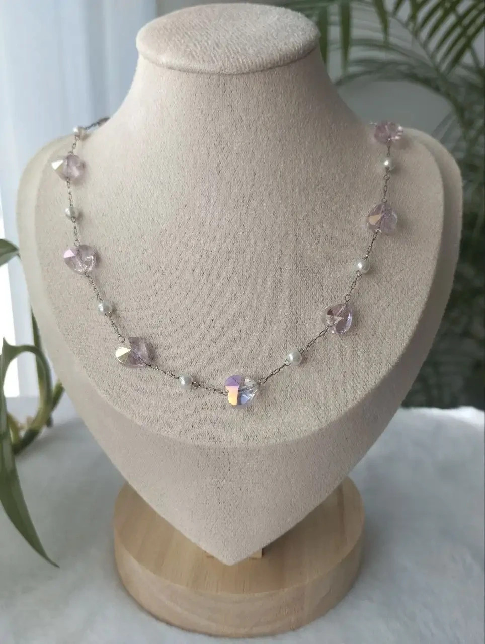 Collar corazones rosas. Acero inoxidable 💓 2