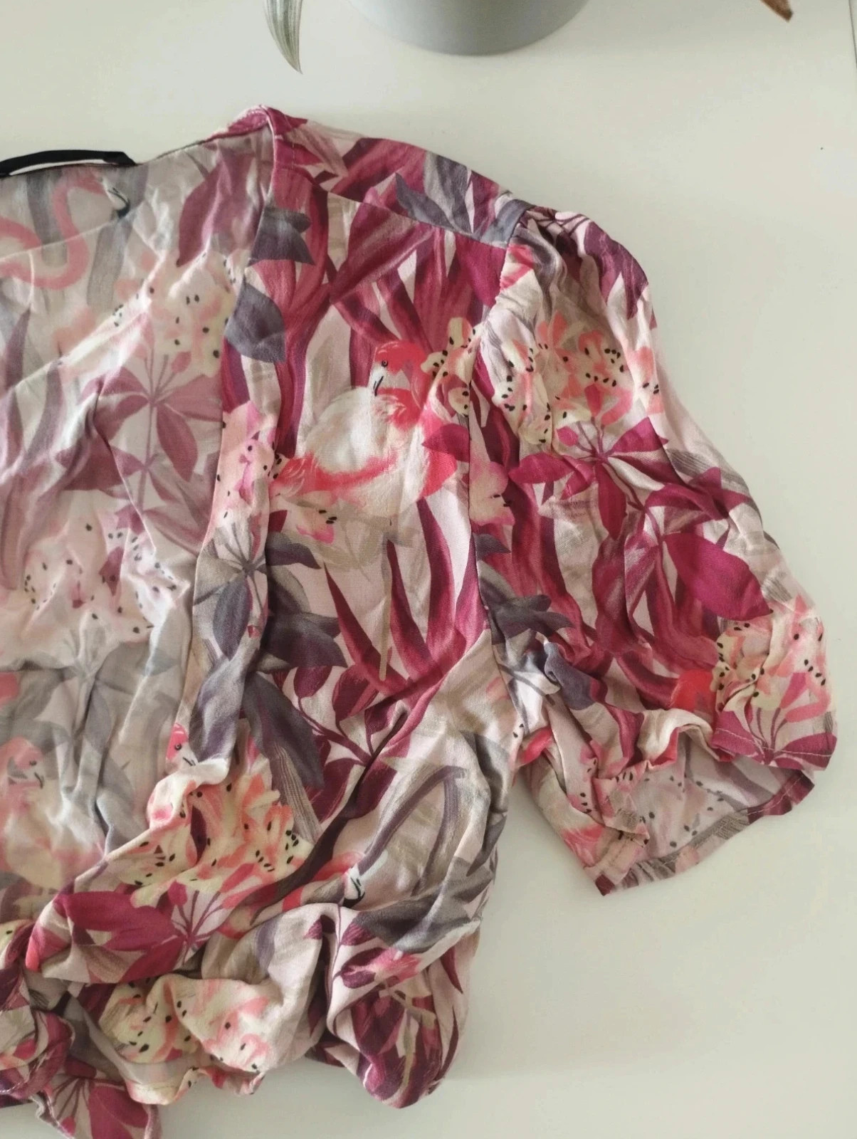 🌺 Top Tropical Zara Anudado - Talla S – Zara – taille S / 36 / 8 3