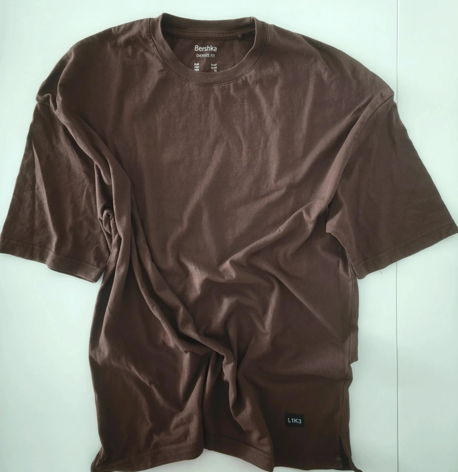 🟤 Camiseta Marrón Chocolate Oversize Fit - Bershka Talla S – Bershka – taille S 2