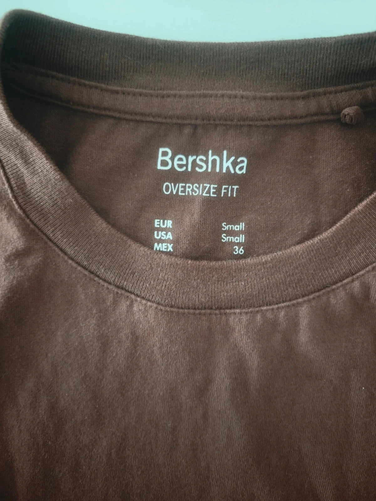 🟤 Camiseta Marrón Chocolate Oversize Fit - Bershka Talla S – Bershka – taille S 4