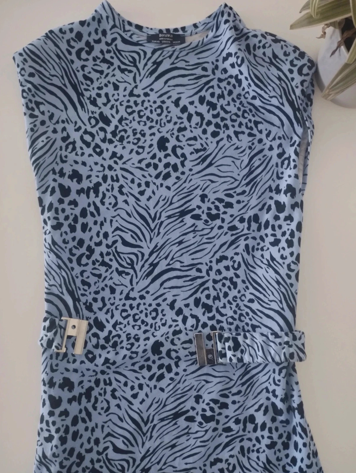 vestido Animal Print Bershka - Hombreras y Hebilla - Talla XS – Bershka – taille XS / 34 / 6 4