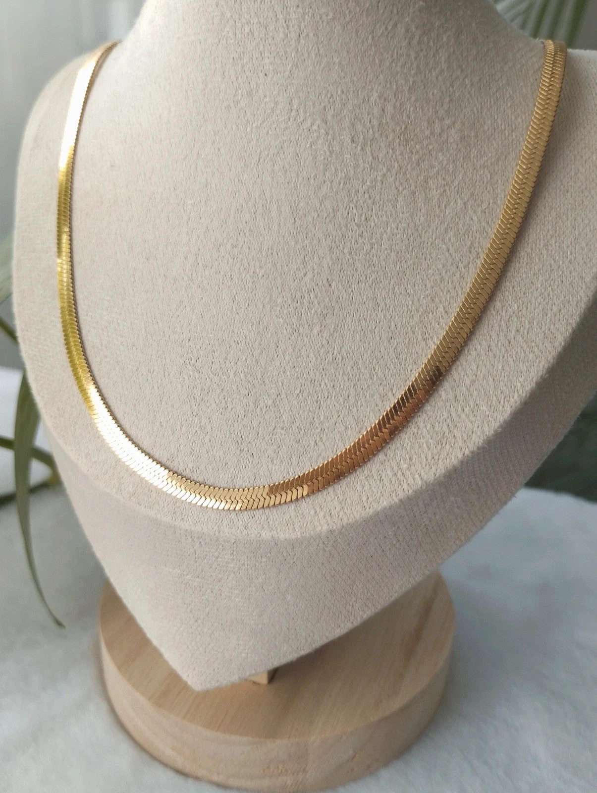 Collar dorado serpiente. Acero inoxidable 3