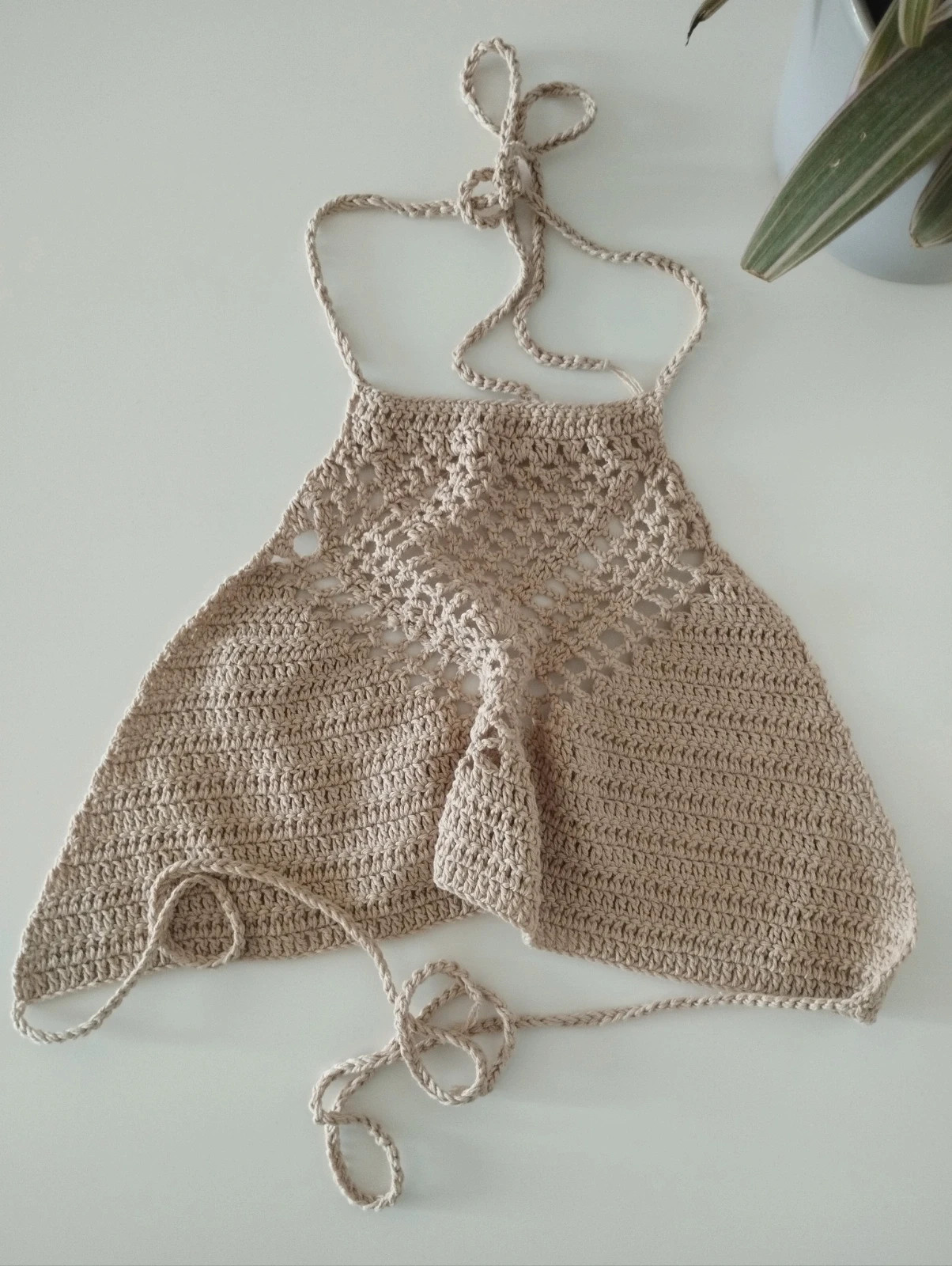 Top ganchillo marrón 🤎 – taille XS / 34 / 6 2